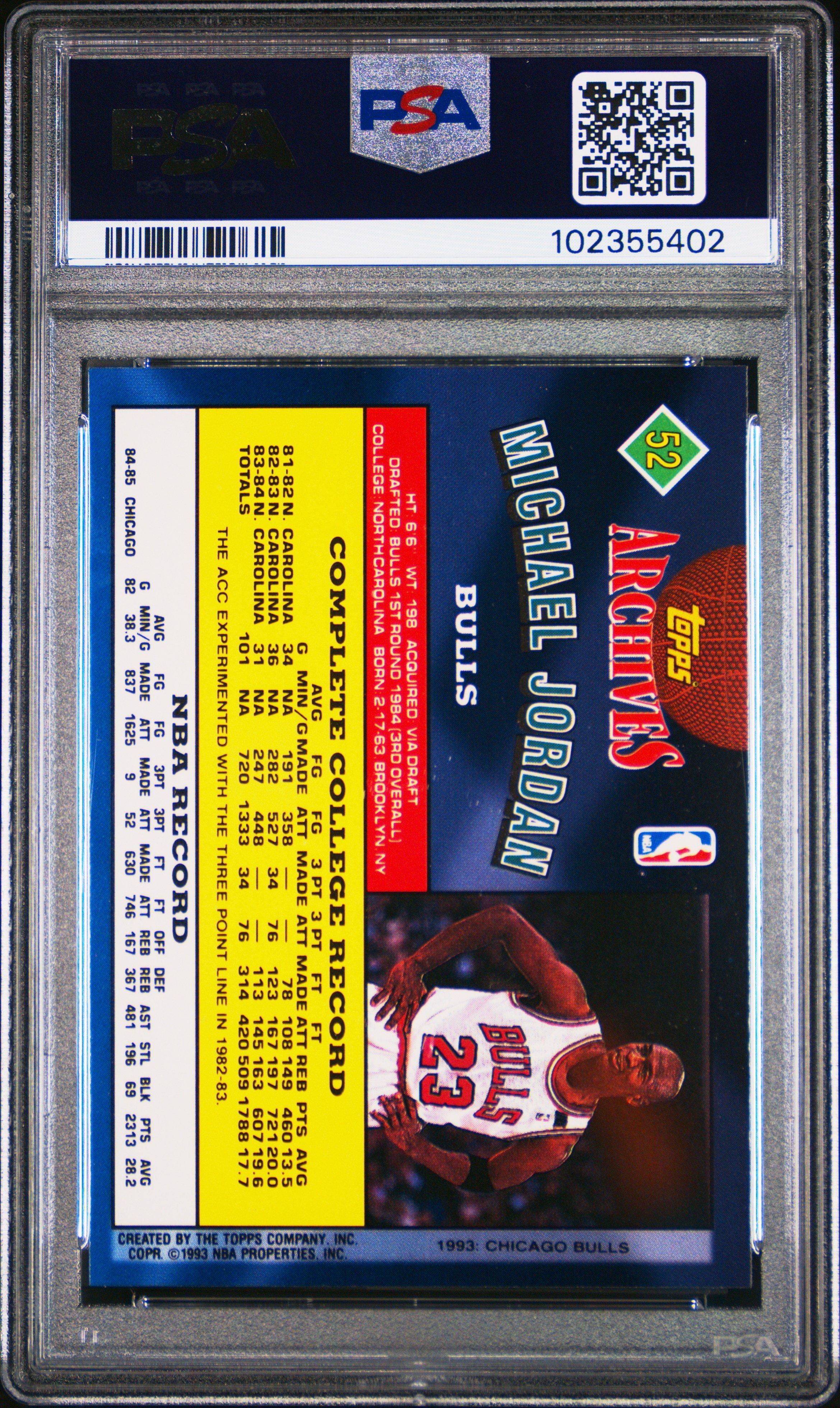 1992 Topps Archives 52 Michael Jordan PSA
