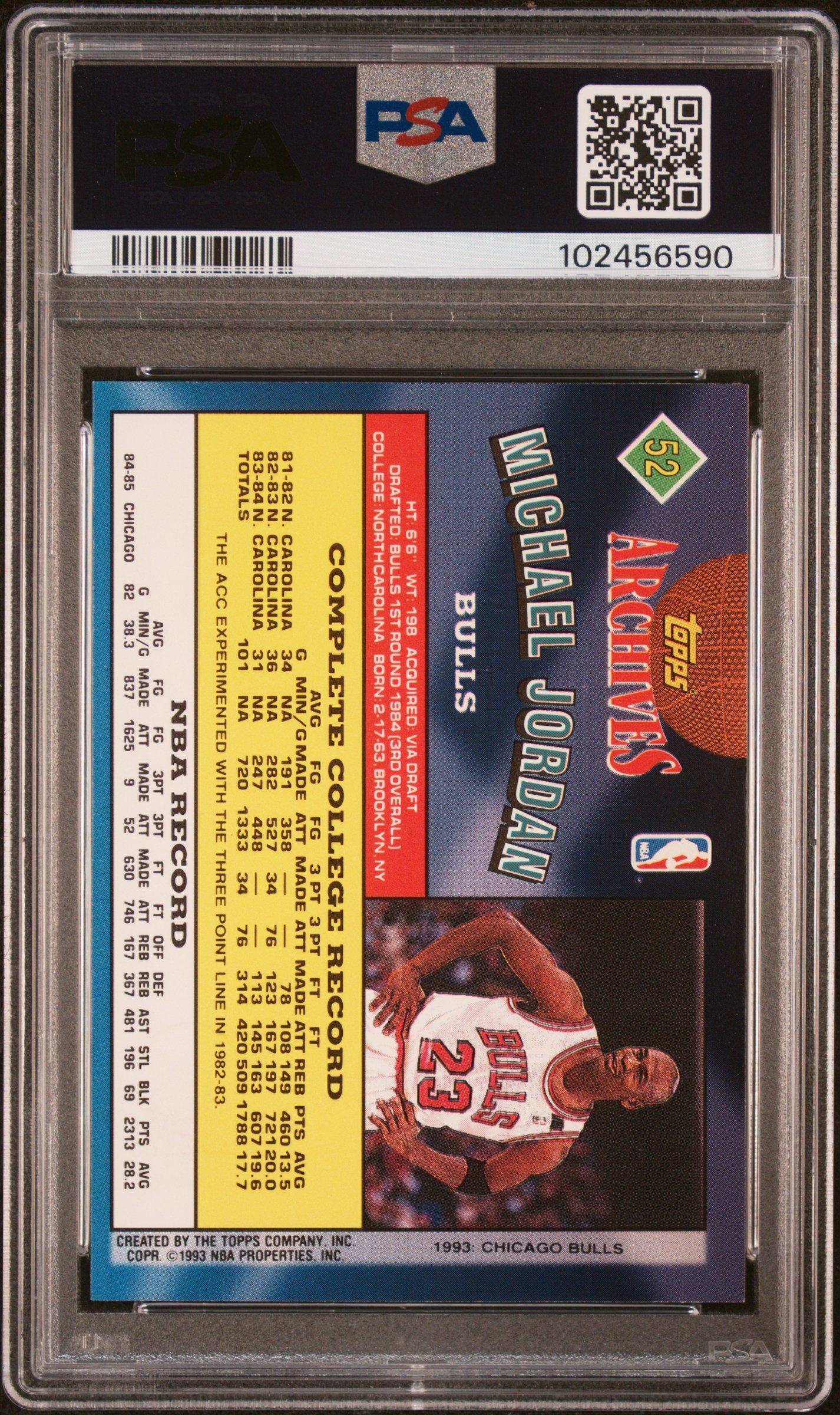 1992 Topps Archives 52 Michael Jordan Gold PSA 9