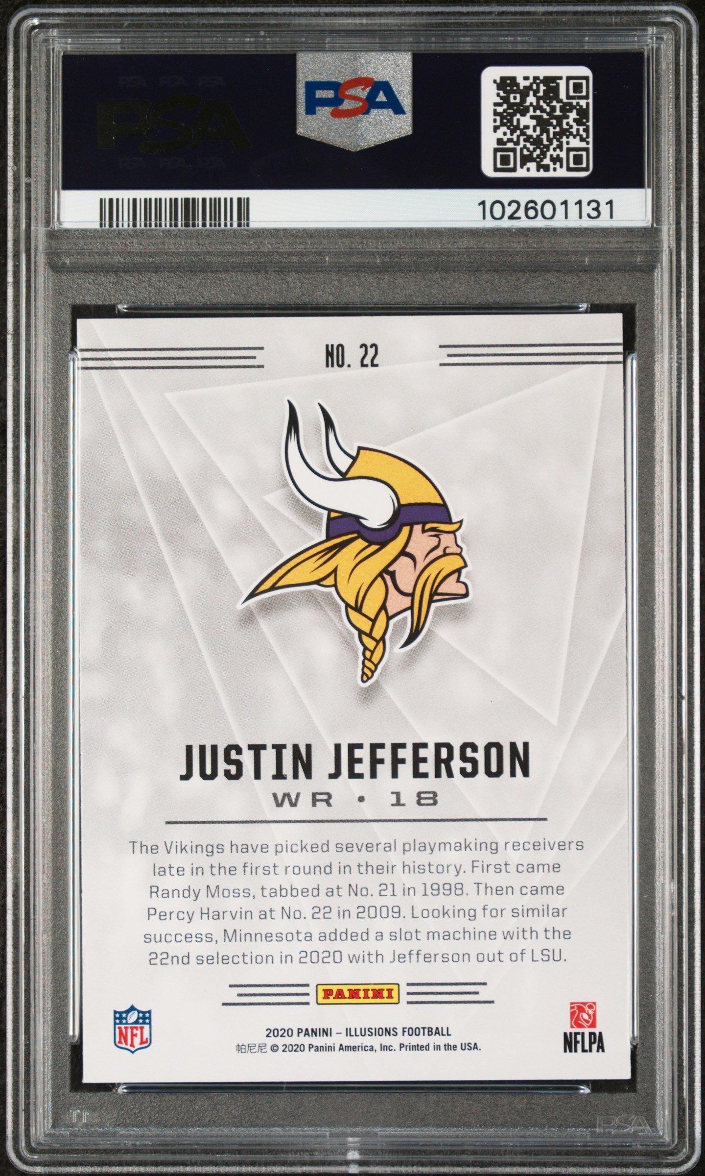 2020 Panini Illusions 22 Justin Jefferson Retail PSA 10