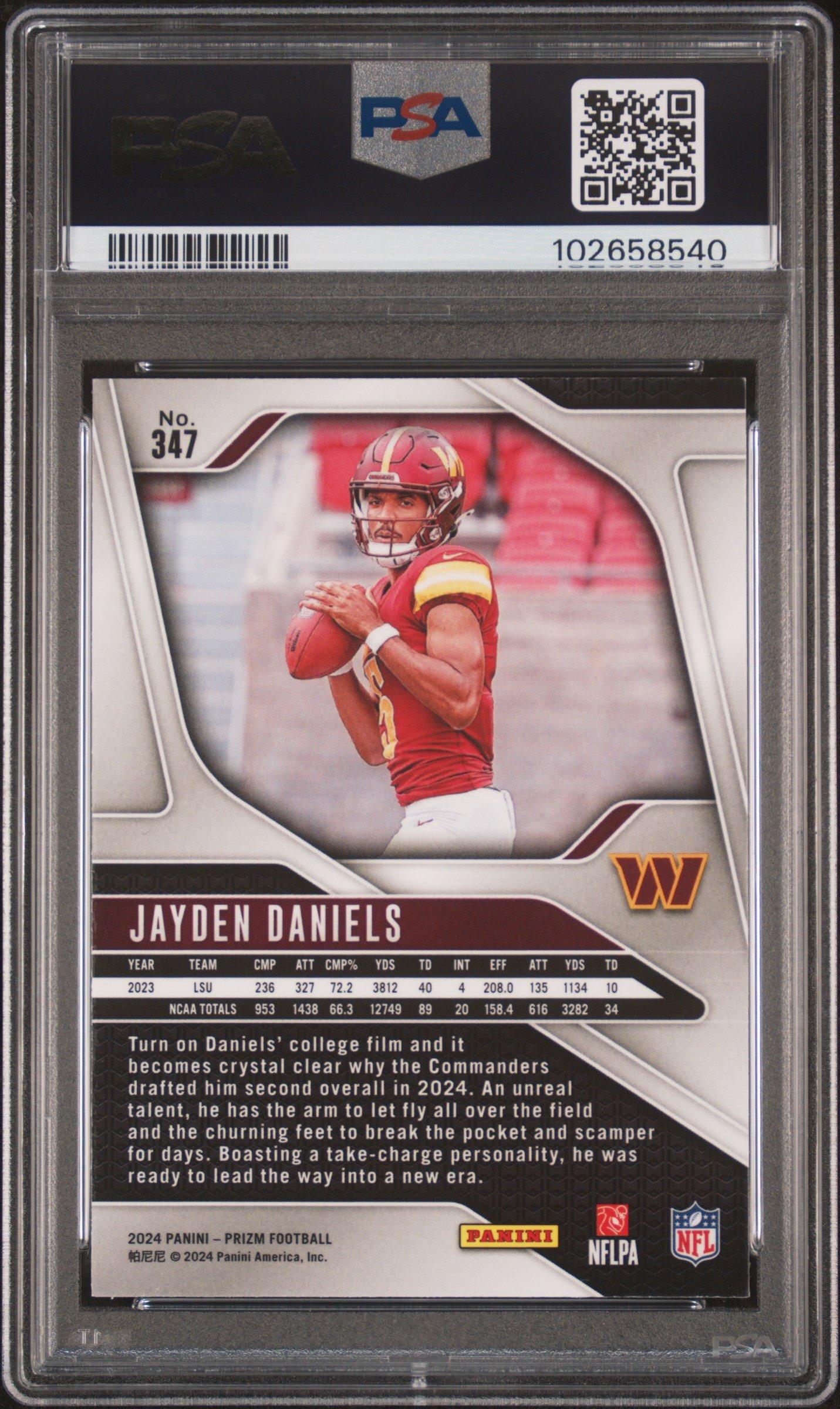 2024 Panini Prizm 347 Jayden Daniels PSA