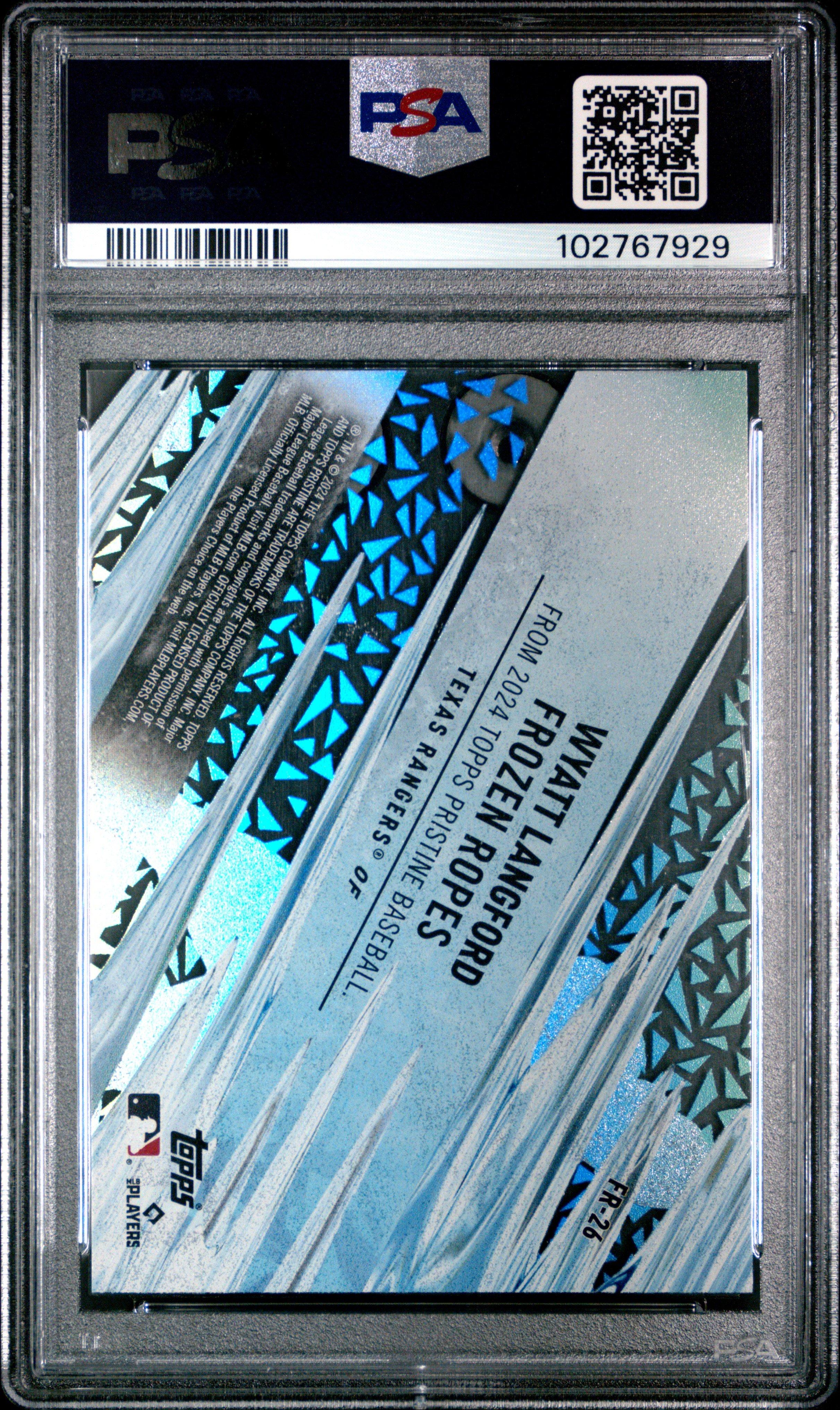 2024 Topps Pristine Frozen Ropes Fr26 Wyatt Langford PSA 10