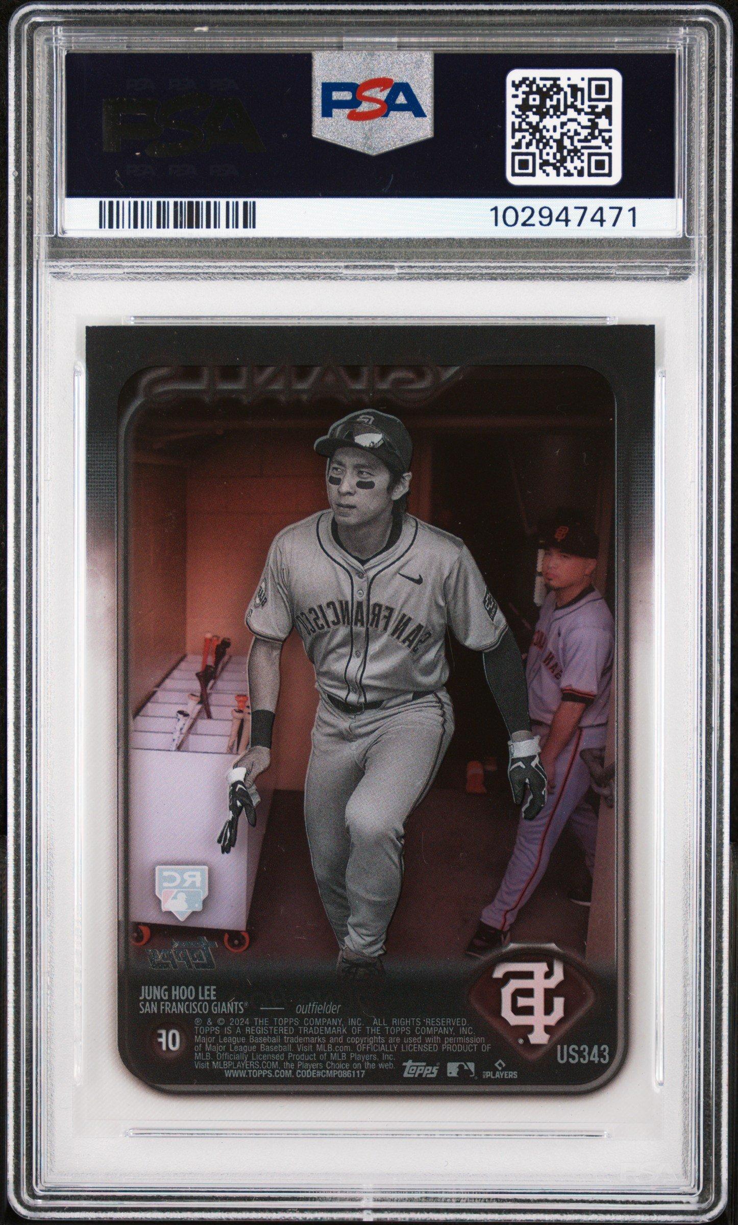 2024 Topps Update Us343 Jung Hoo Lee Clear PSA 10