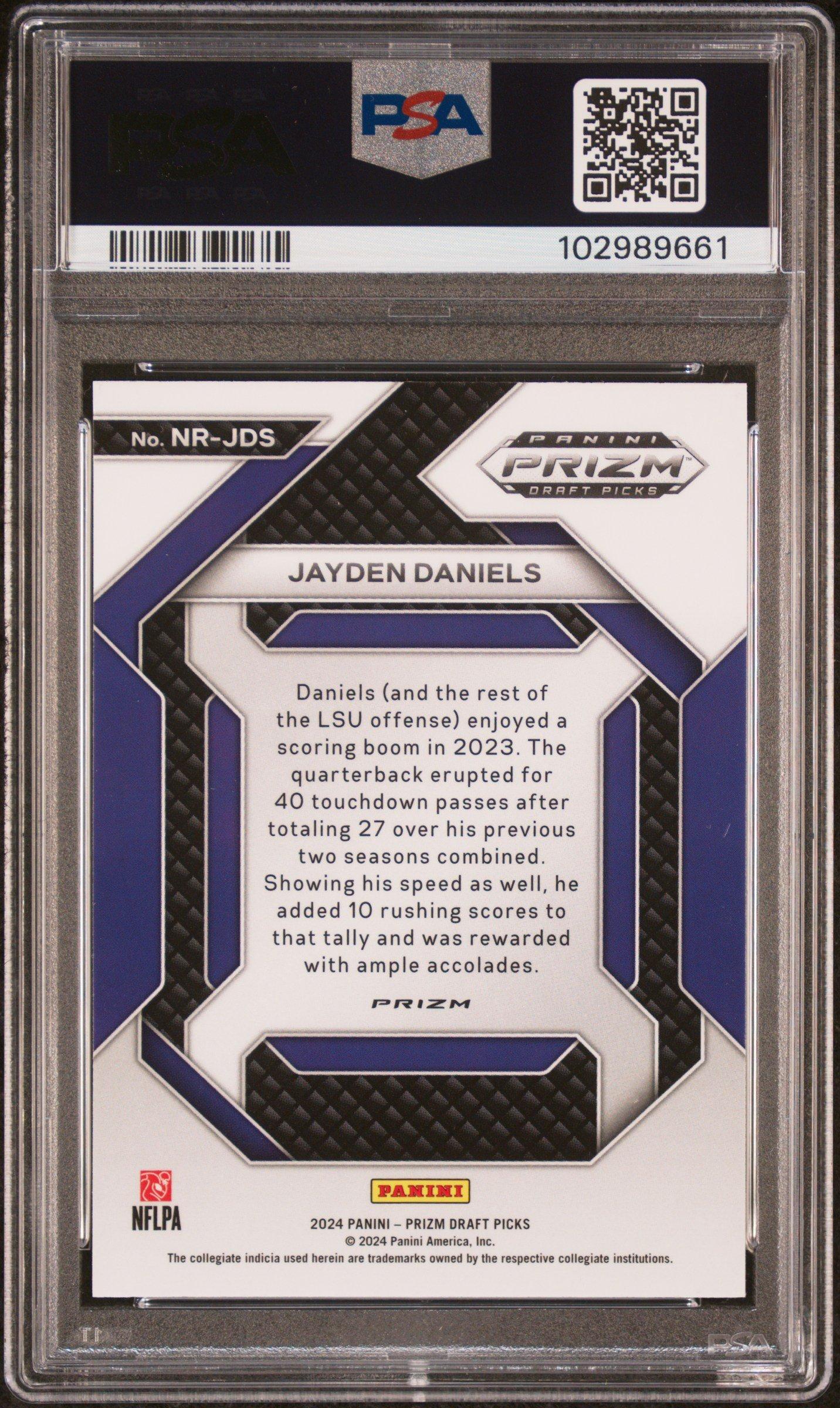 2024 Panini Prizm Draft Picks New Recruits Nrjds Jayden Daniels Red Ice PSA 10