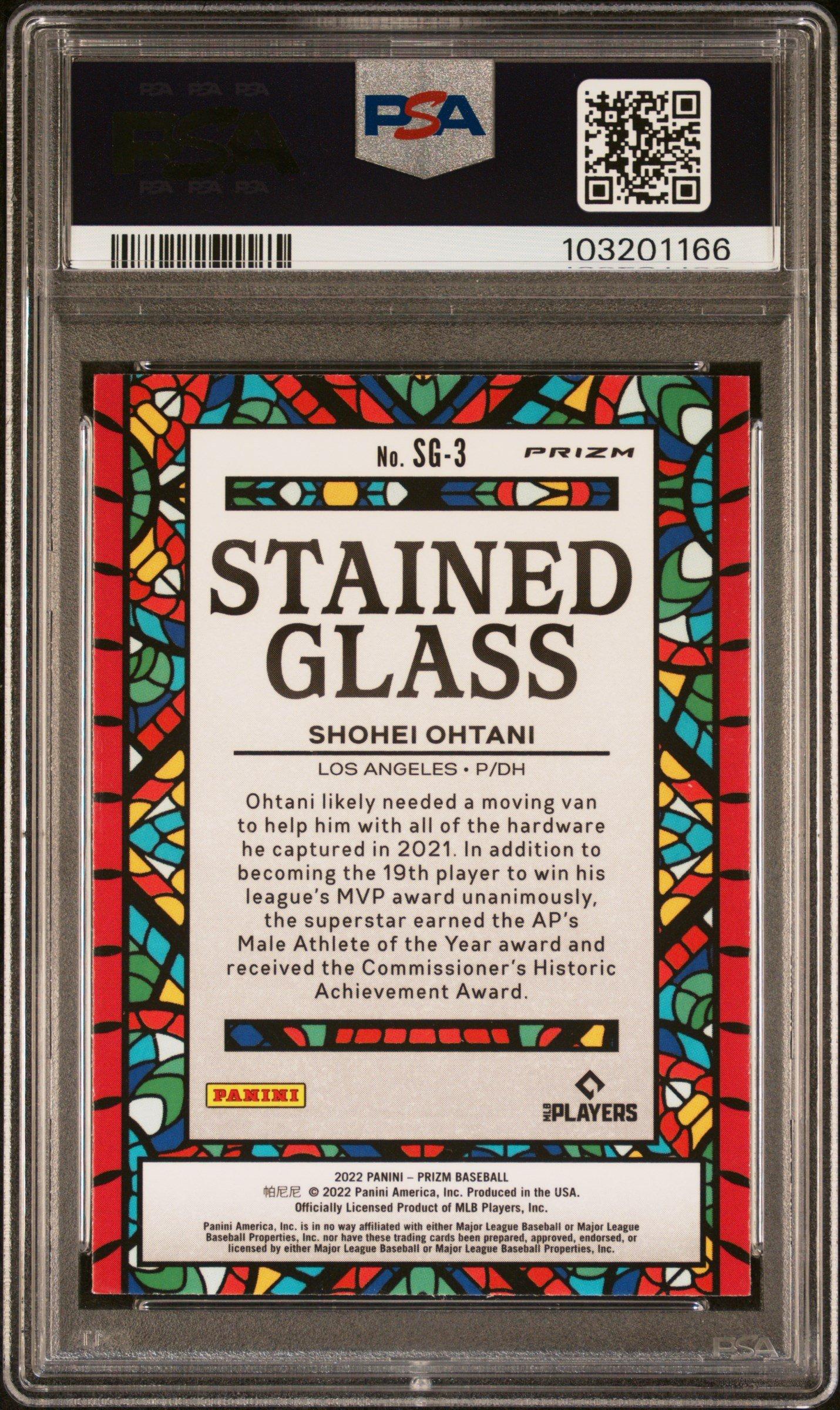 2022 Panini Prizm Stained Glass Sg3 Shohei Ohtani Purple Prizm PSA 10