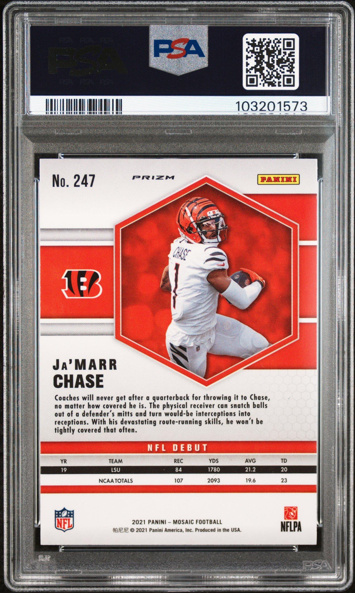 2021 Panini Mosaic Ja’marr Chase Reactive PSA