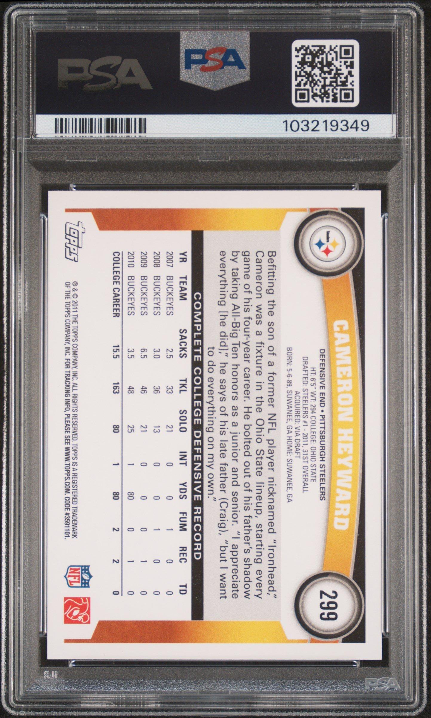 2011 Topps 299 Cameron Heyward PSA 10