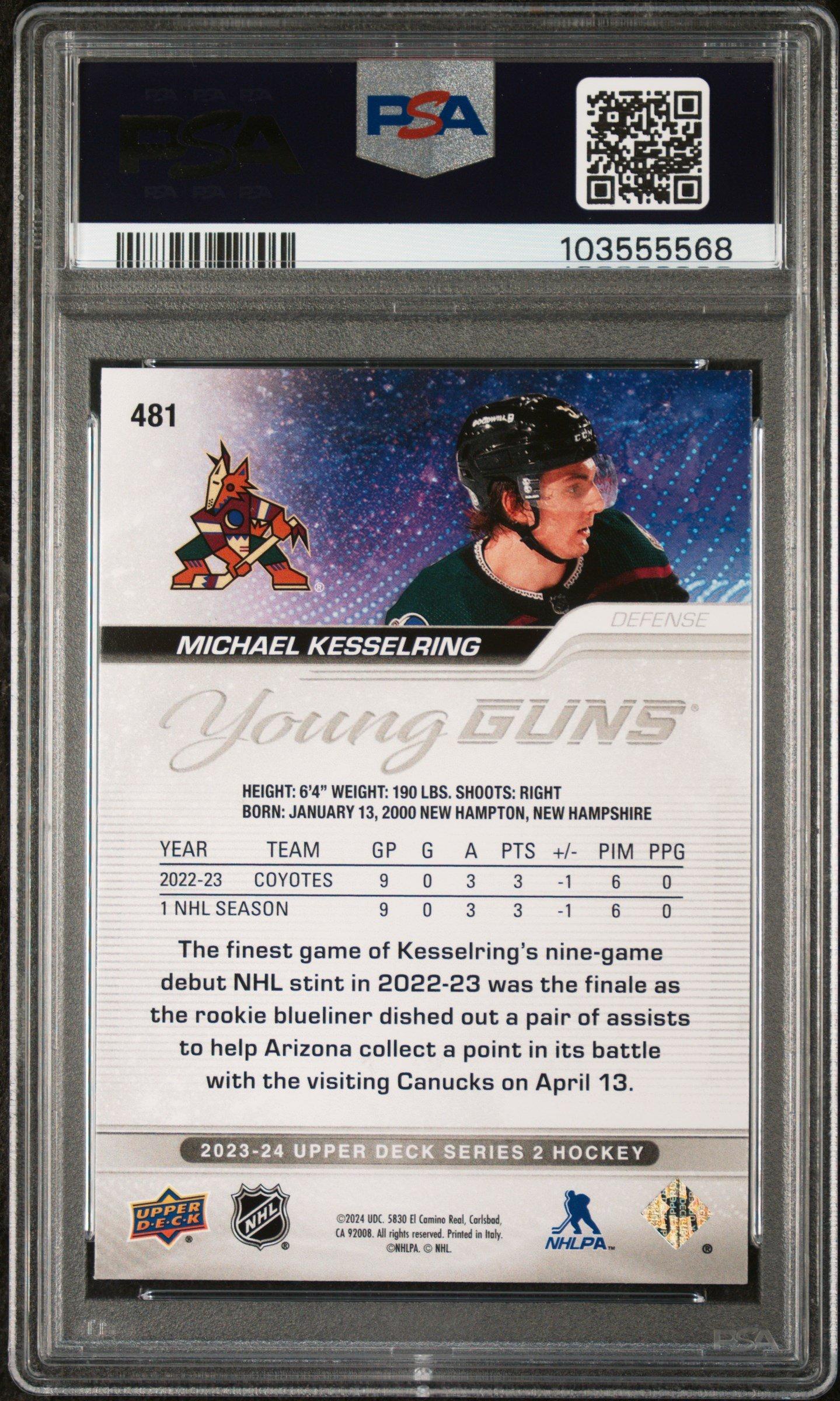 2023 Upper Deck 481 Michael Kesselring PSA 10