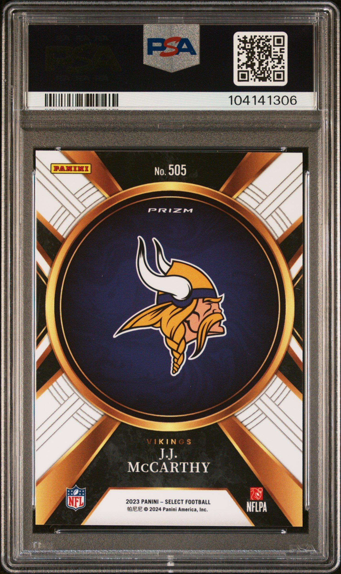 2023 Panini Select 505 J.j. Mccarthy PSA 9