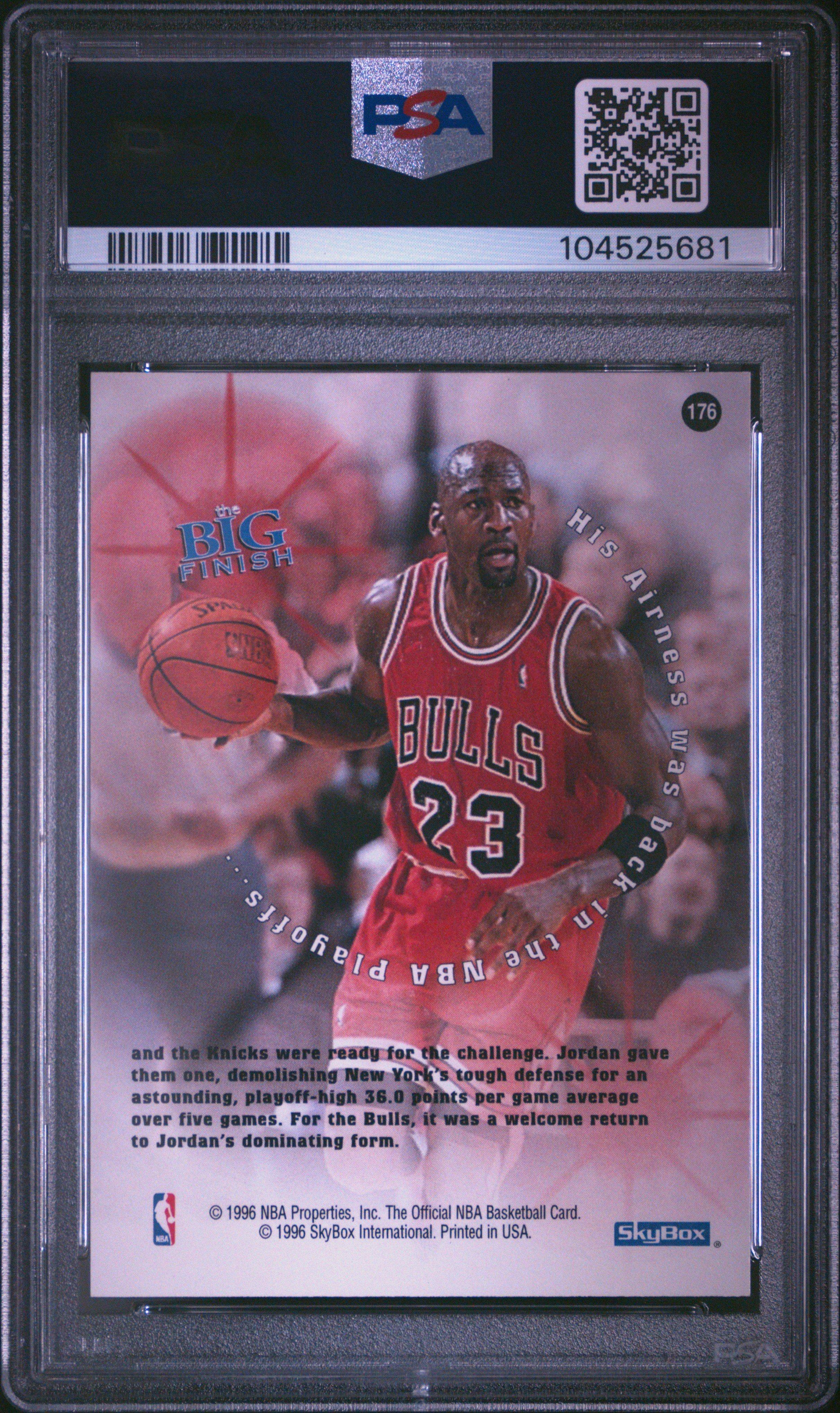 1996 Hoops 176 Michael Jordan PSA 10