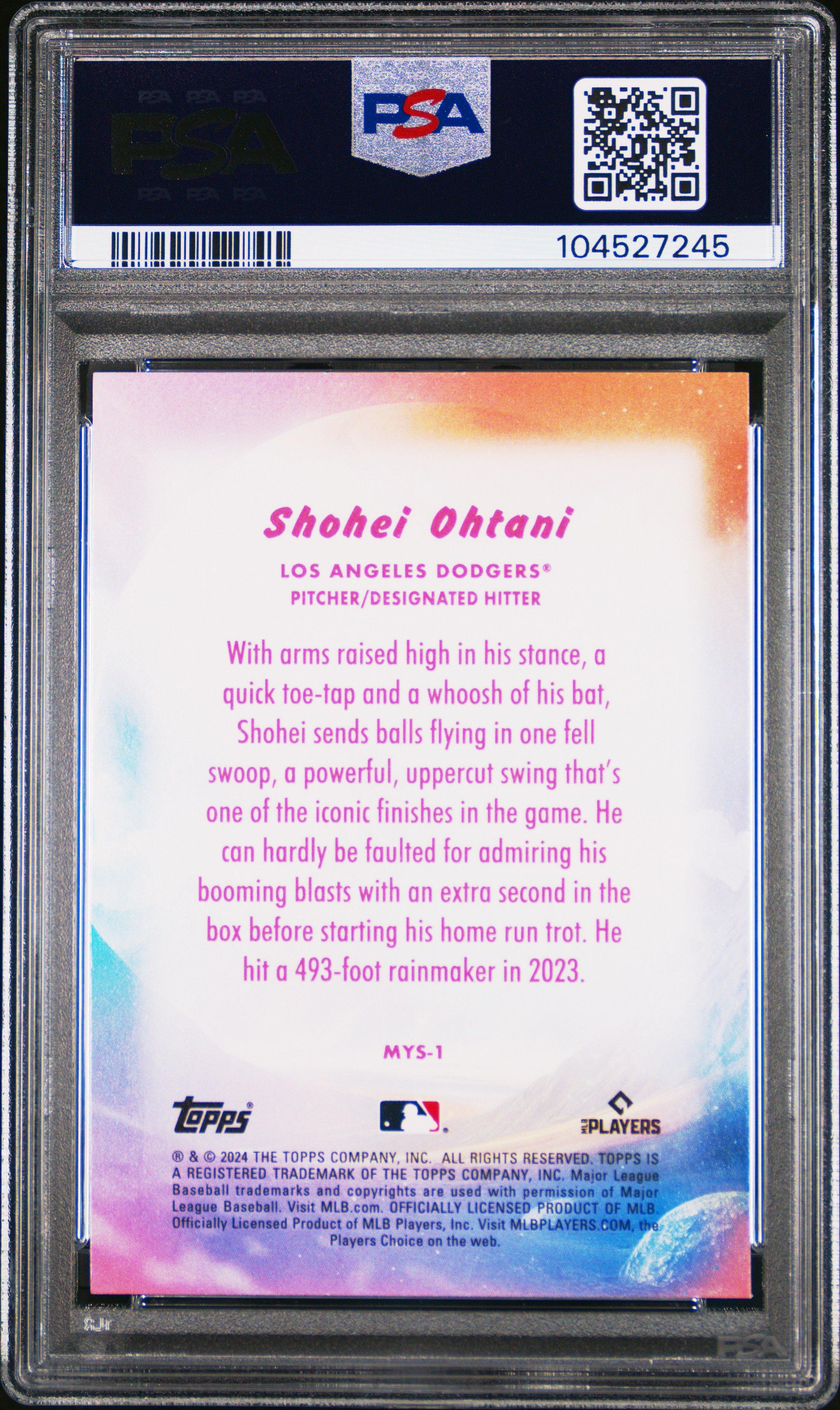 2024 Topps Update Mystical Mys1 Shohei Ohtani PSA 10