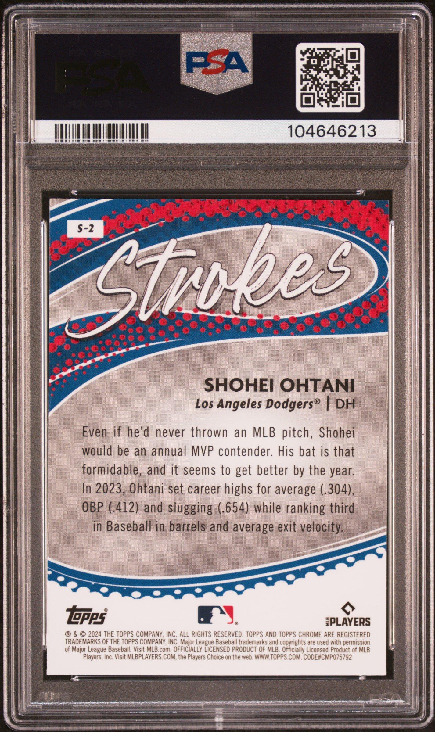 2024 Topps Chrome Strokes S2 Shohei Ohtani PSA 10