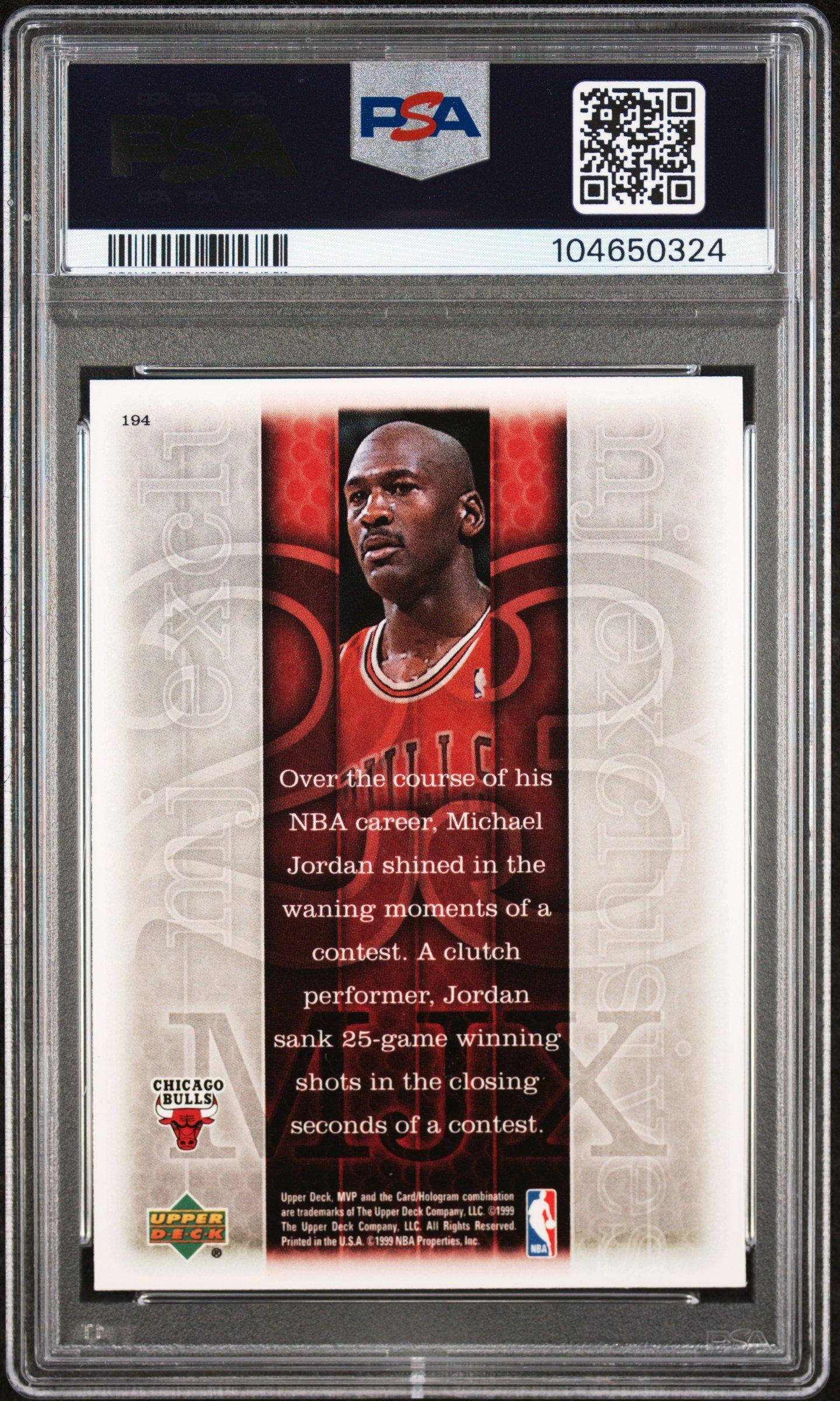 Upper Deck Mvp Michael Jordan PSA 10