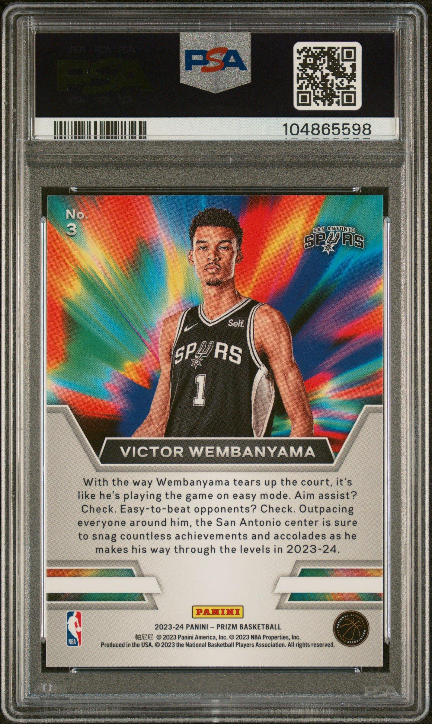 2023 Panini Prizm Instant Impact 3 Victor Wembanyama PSA 10