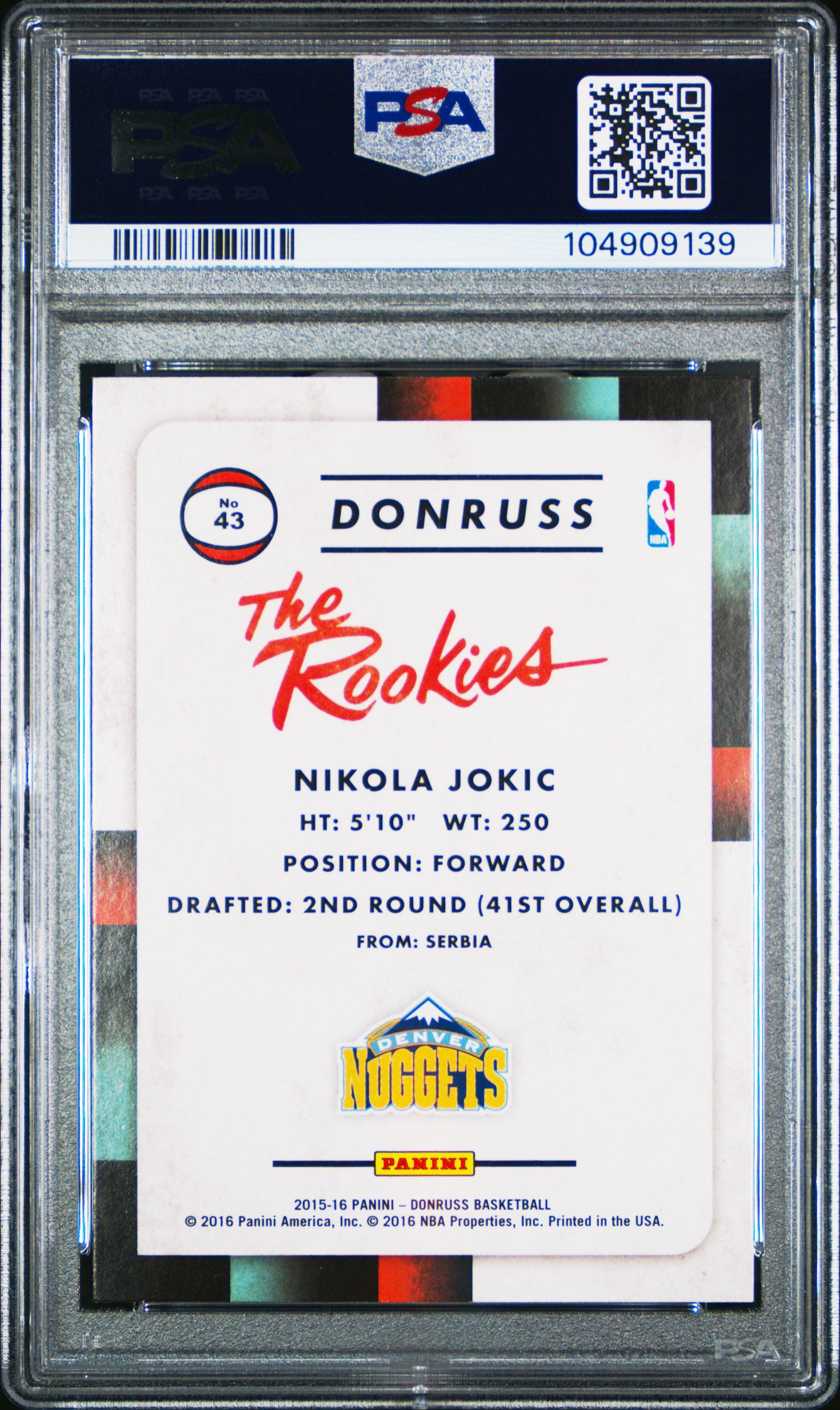 2015 Panini Donruss The Rookies 43 Nikola Jokic PSA