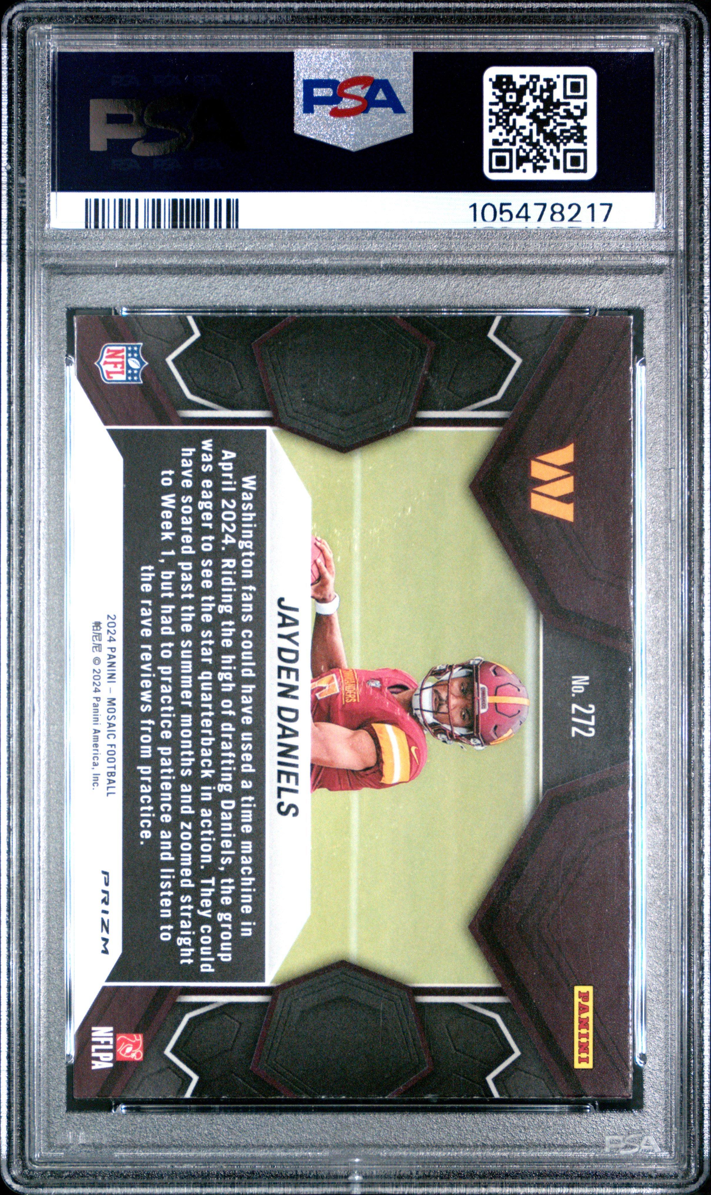 2024 Panini Mosaic 272 Jayden Daniels Mosaic PSA 9