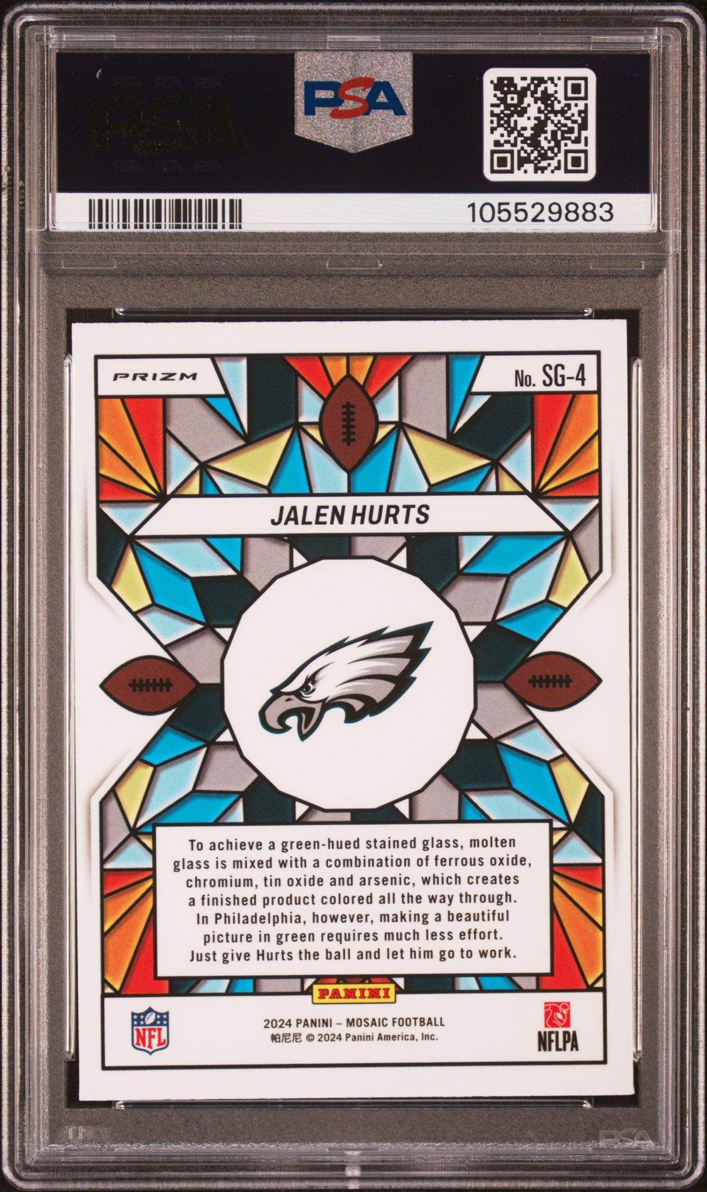 2024 Panini Mosaic Stained Glass Sg4 Jalen Hurts PSA