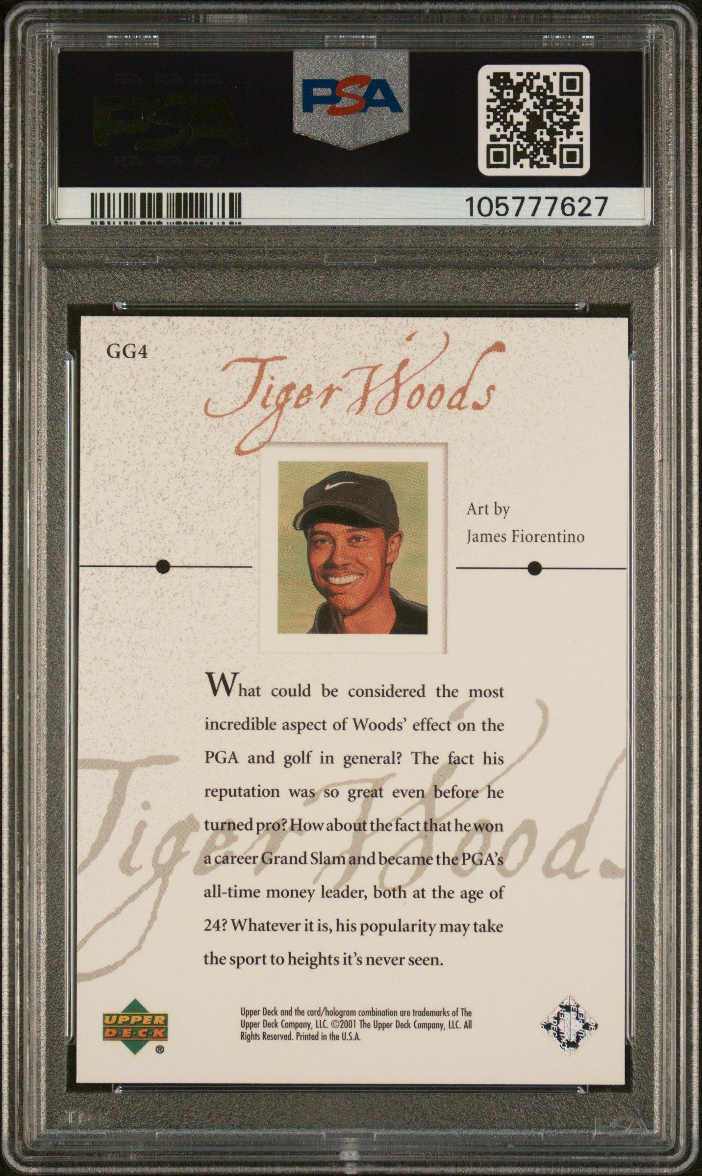 2001 Upper Deck Gallery Gg4 Tiger Woods PSA 10