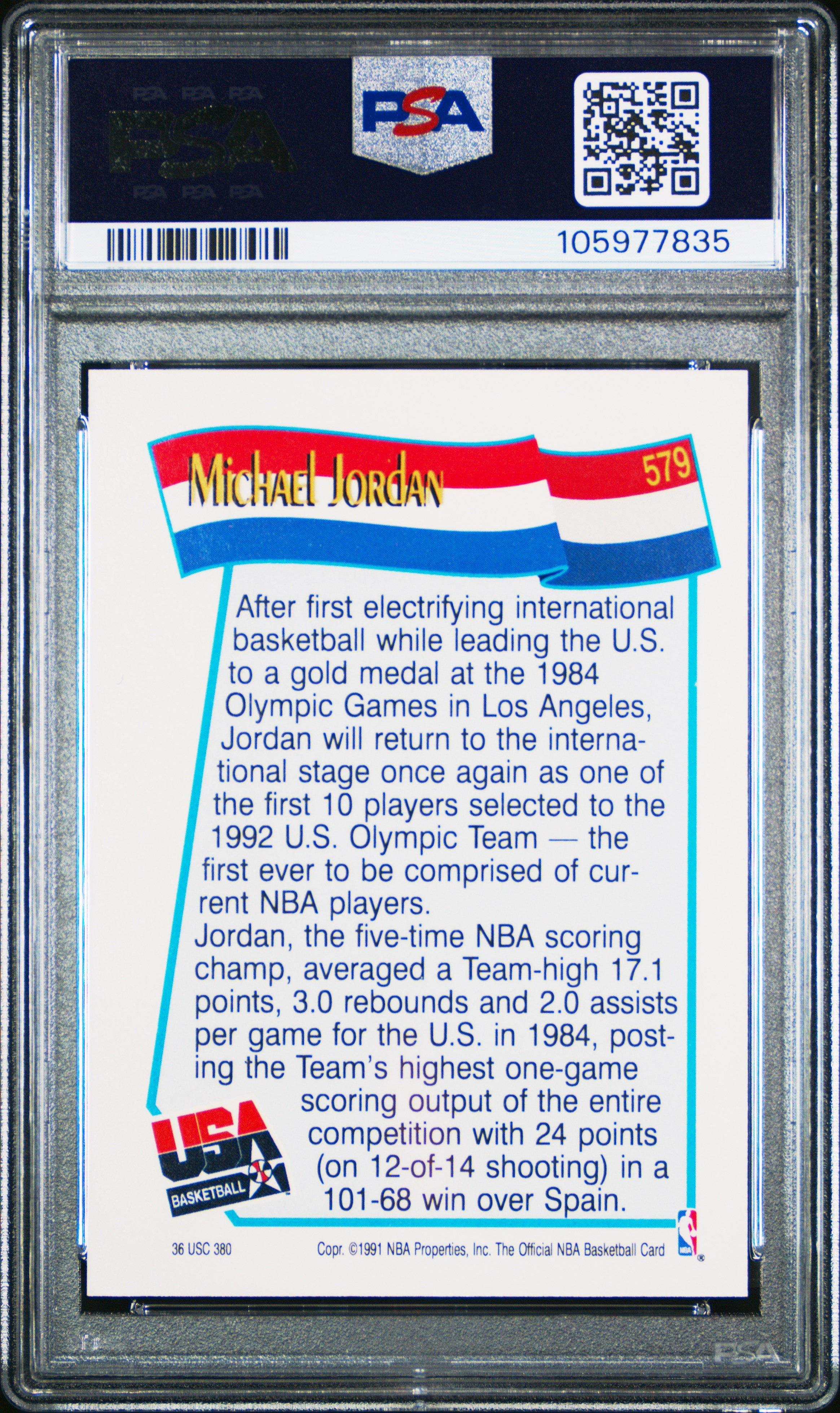 1991 Hoops 579 Michael Jordan PSA