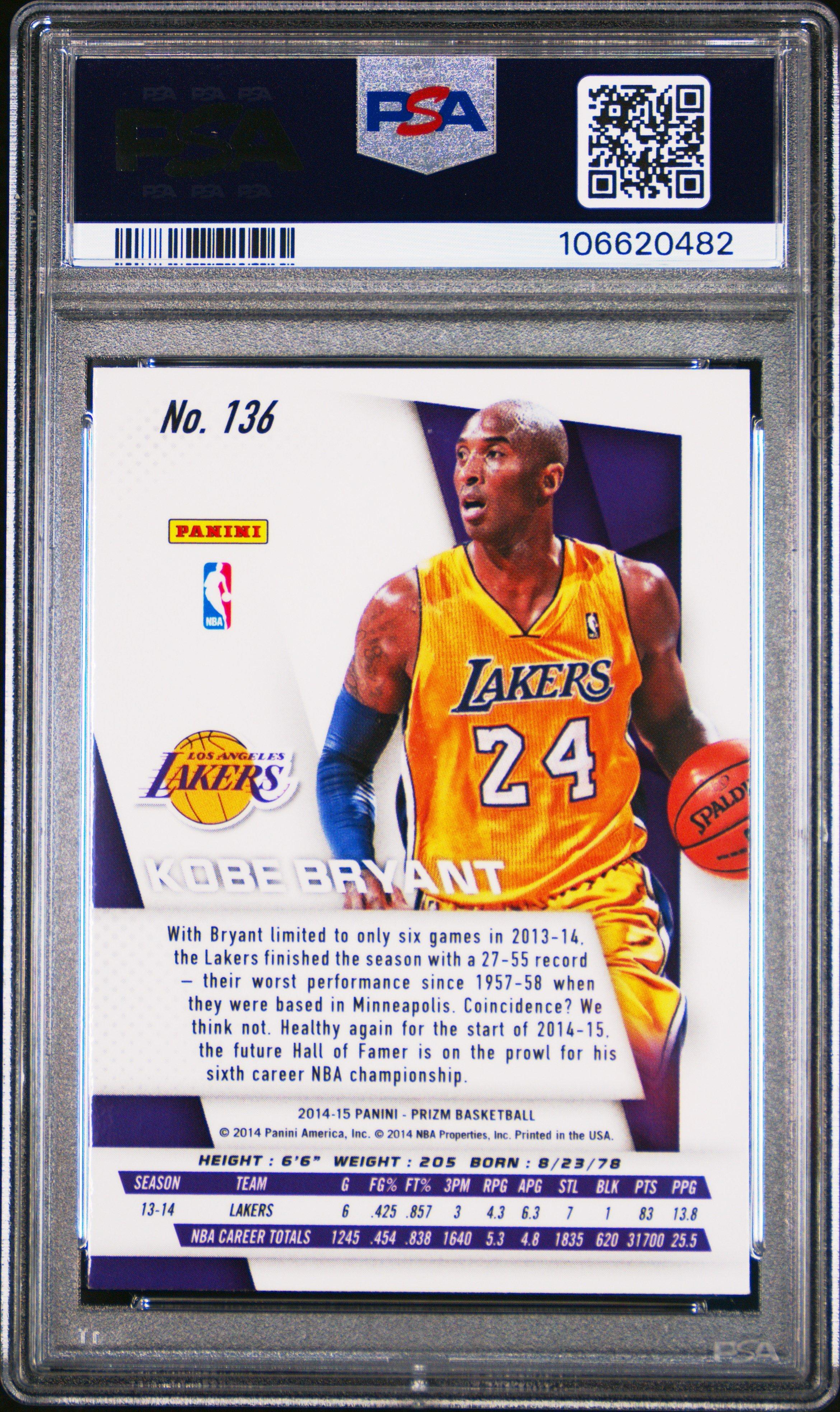 2014 Panini Prizm 136 Kobe Bryant PSA