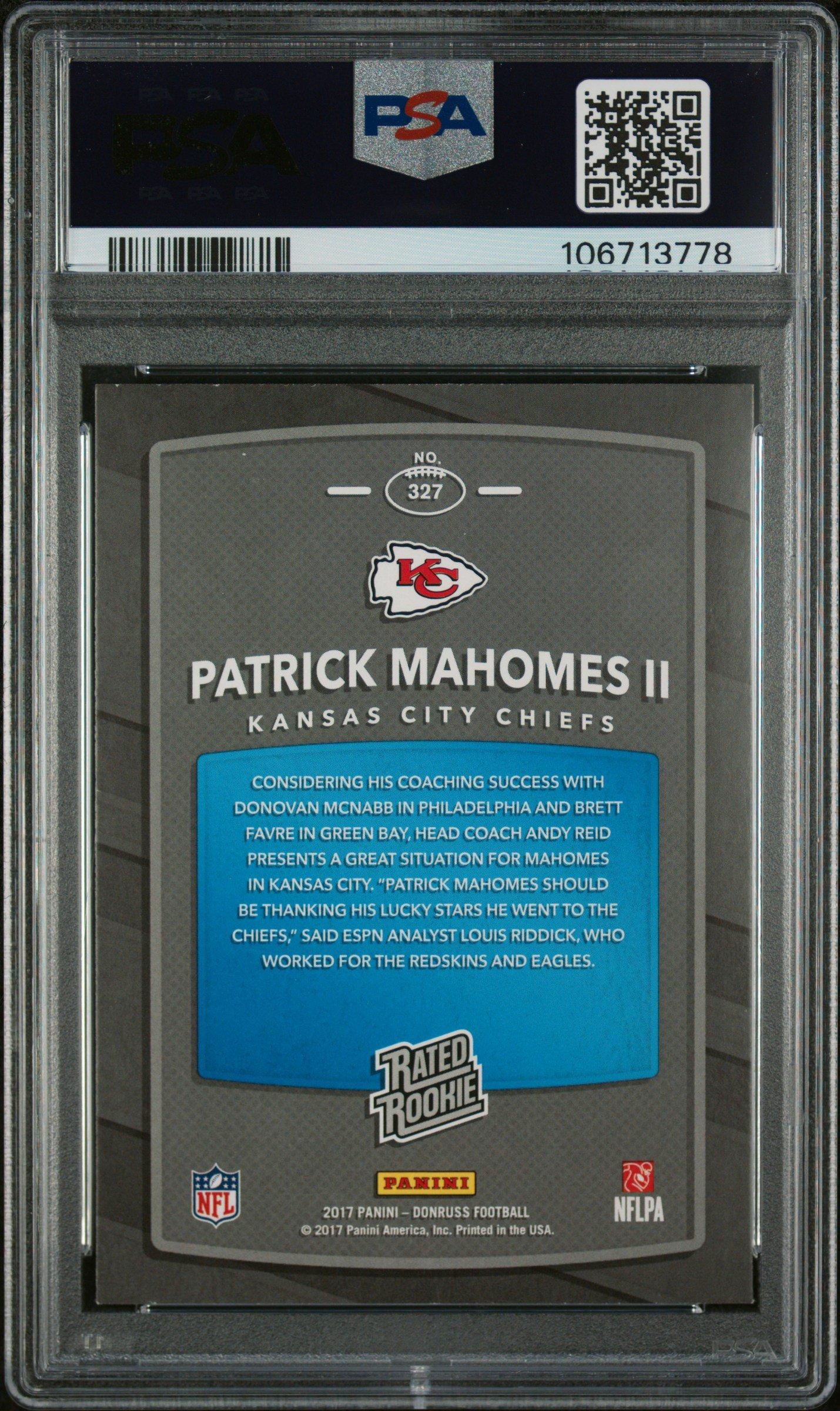 2017 Panini Donruss 327 Patrick Mahomes Ii PSA