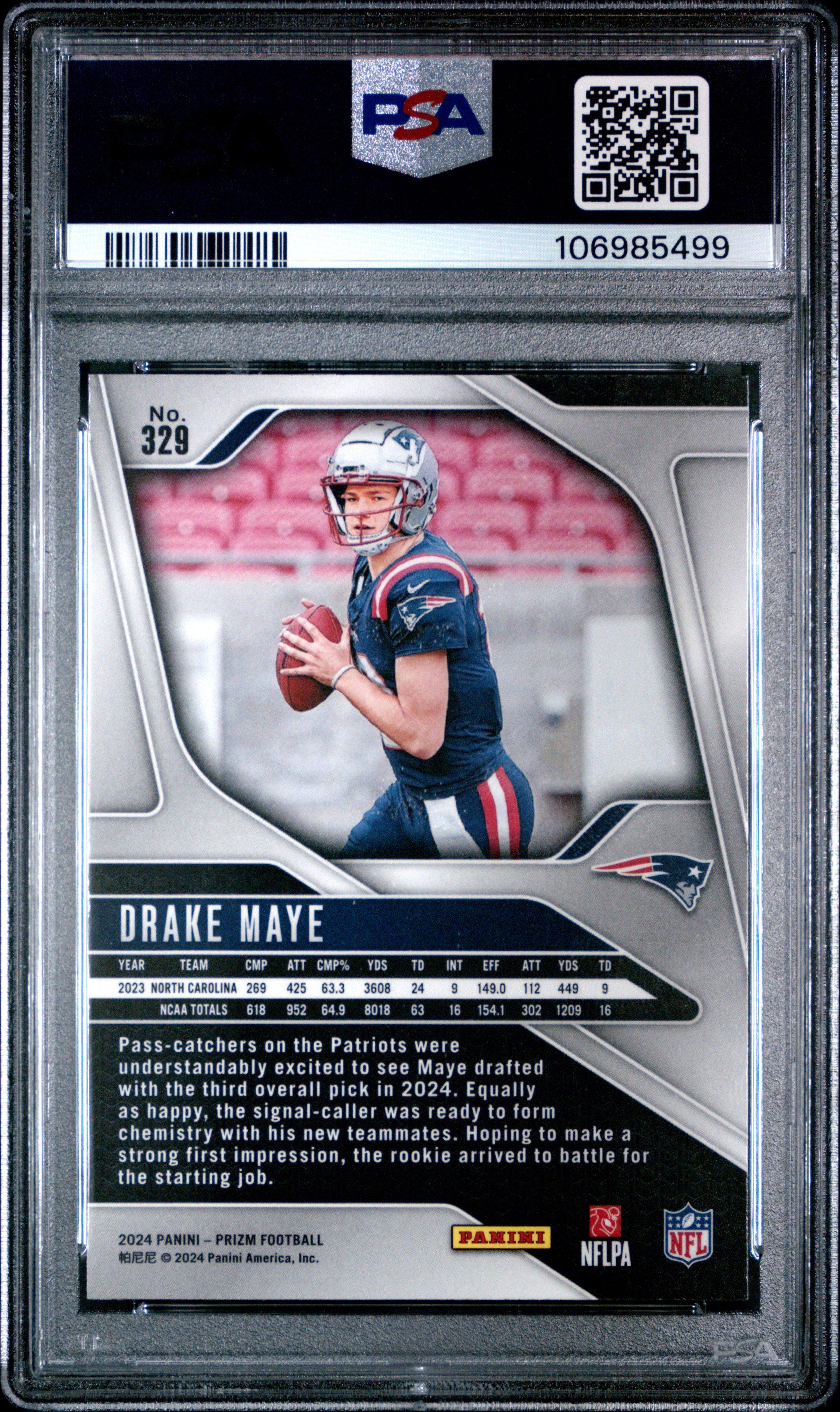 2024 Panini Prizm 329 Drake Maye PSA