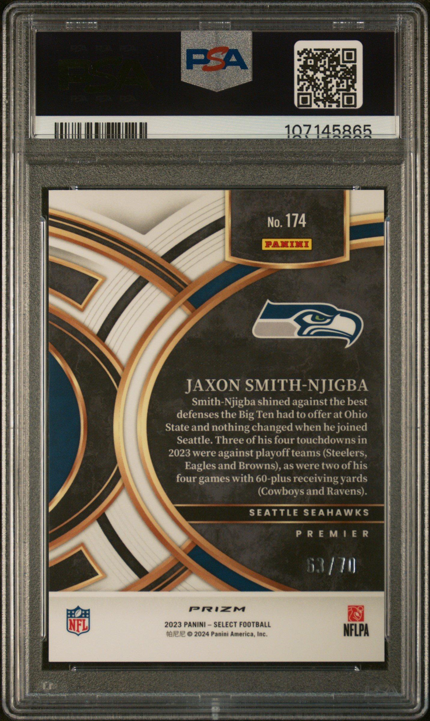 2023 Panini Select 174 Jaxon Smith-njigba Dragon Scale Prizm PSA 10