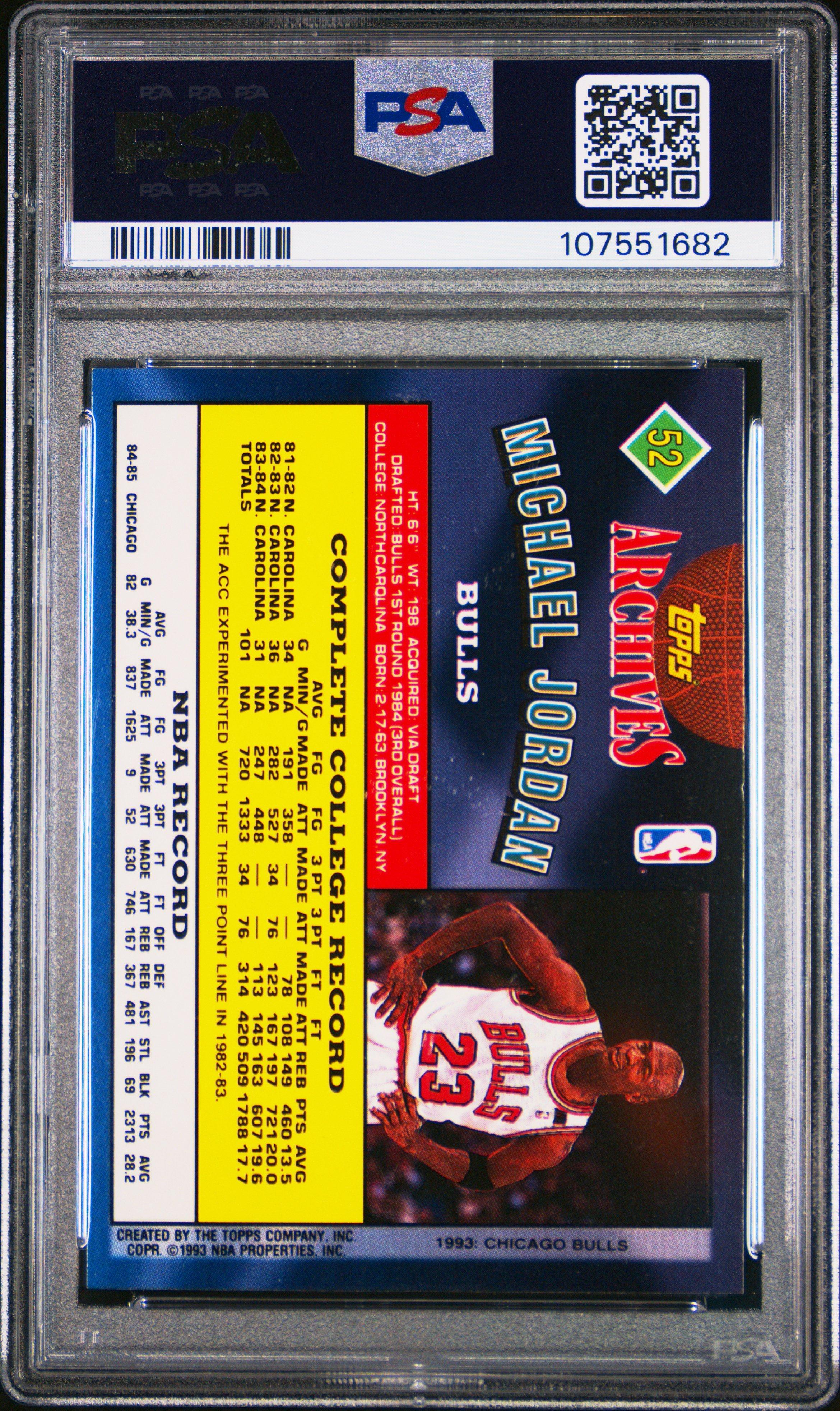 1992 Topps Archives 52 Michael Jordan PSA