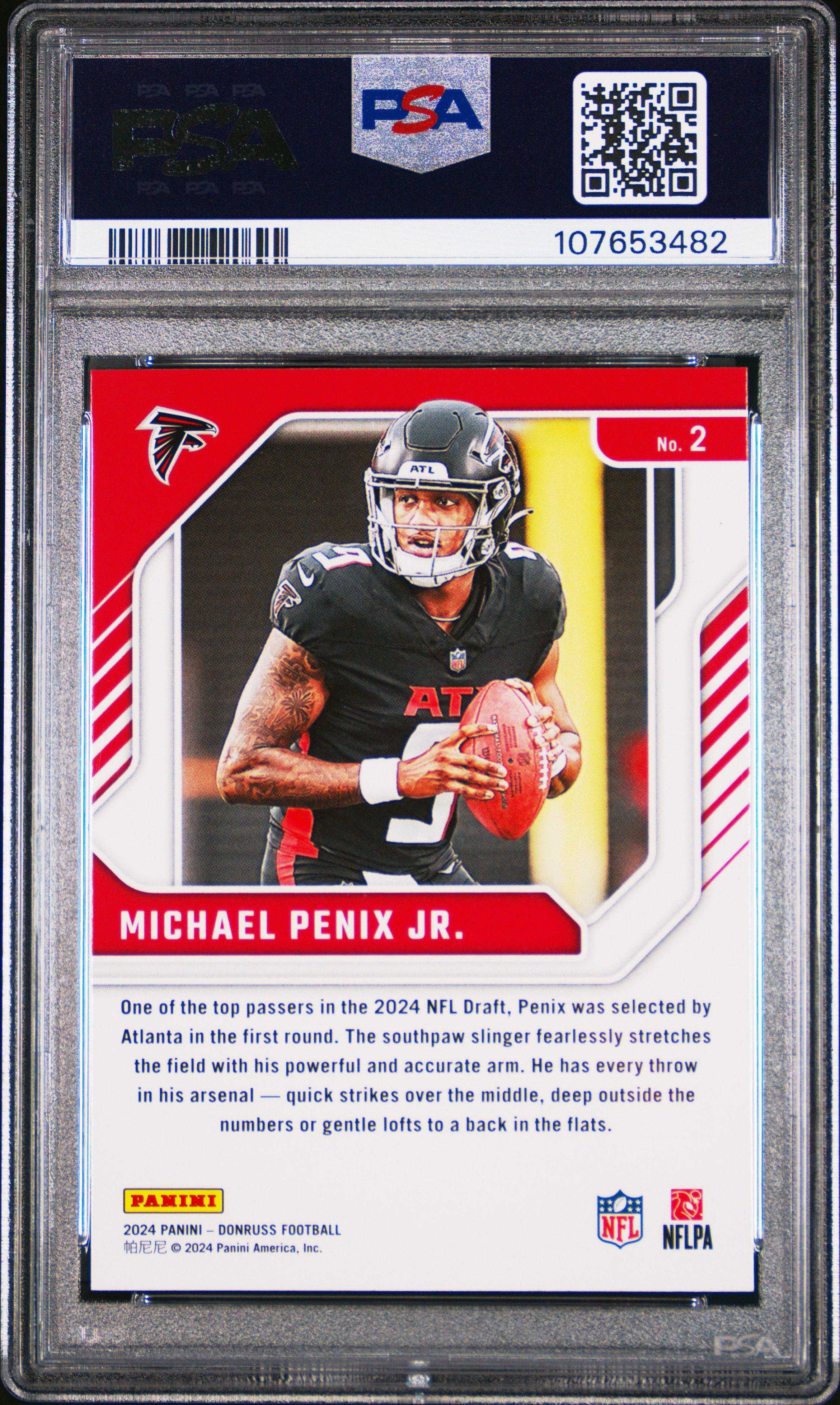 2024 Panini Donruss The Elite Series Rookies 2 Michael Penix Jr. PSA 10