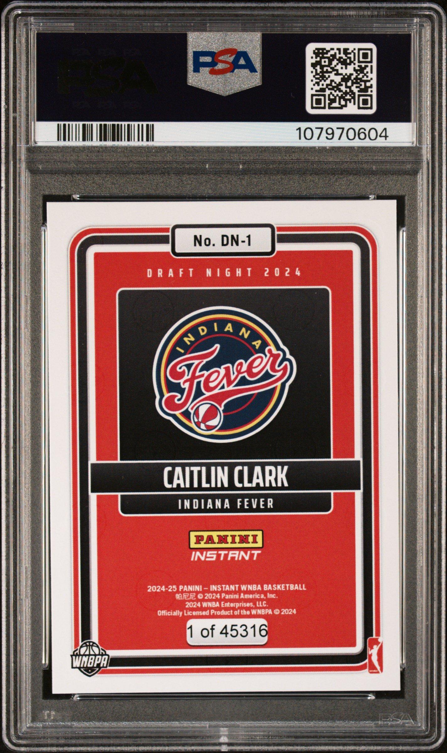 2024 Panini Instant Wnba Draft Night Dn1 Caitlin Clark PSA