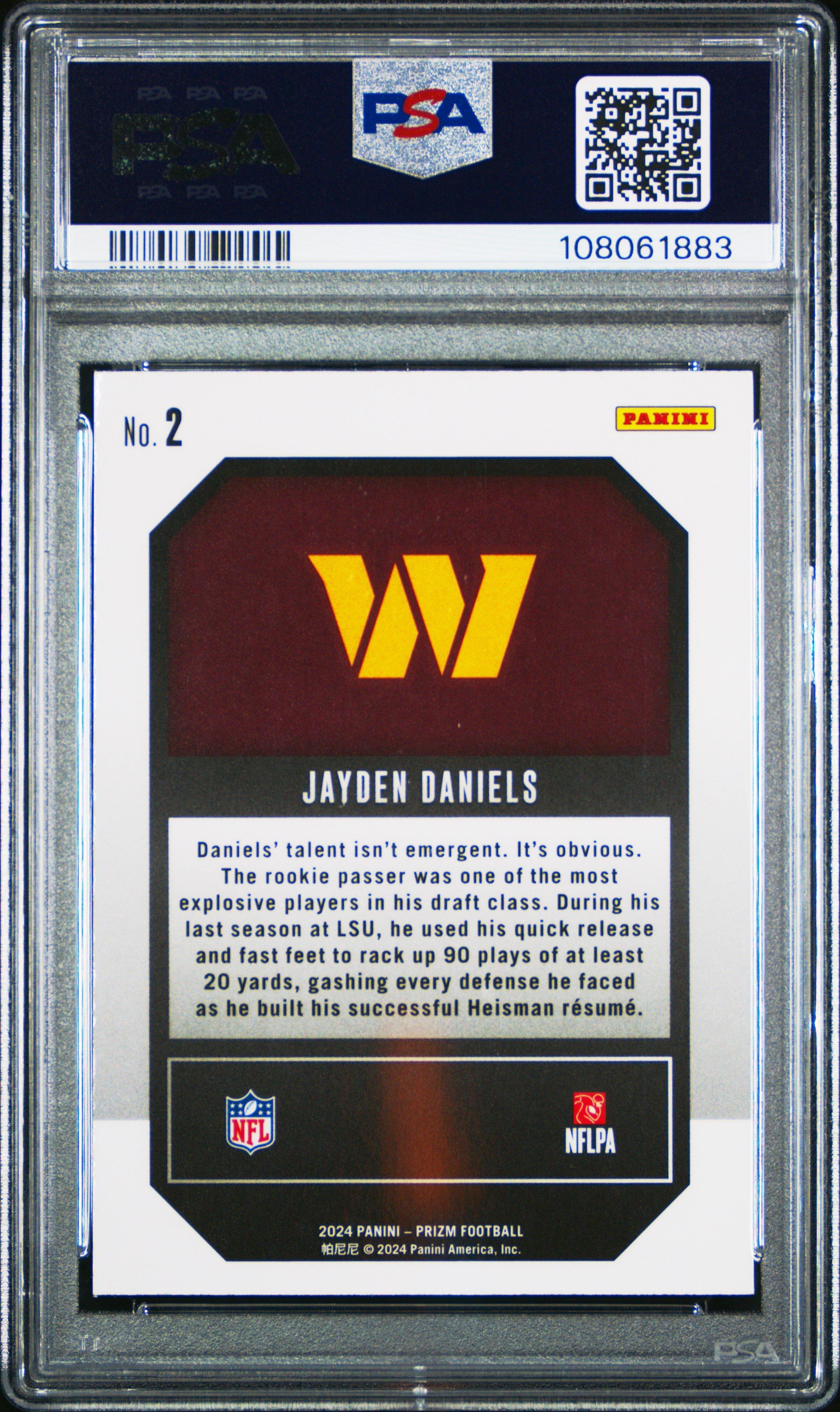 2024 Panini Prizm Emergent 2 Jayden Daniels PSA