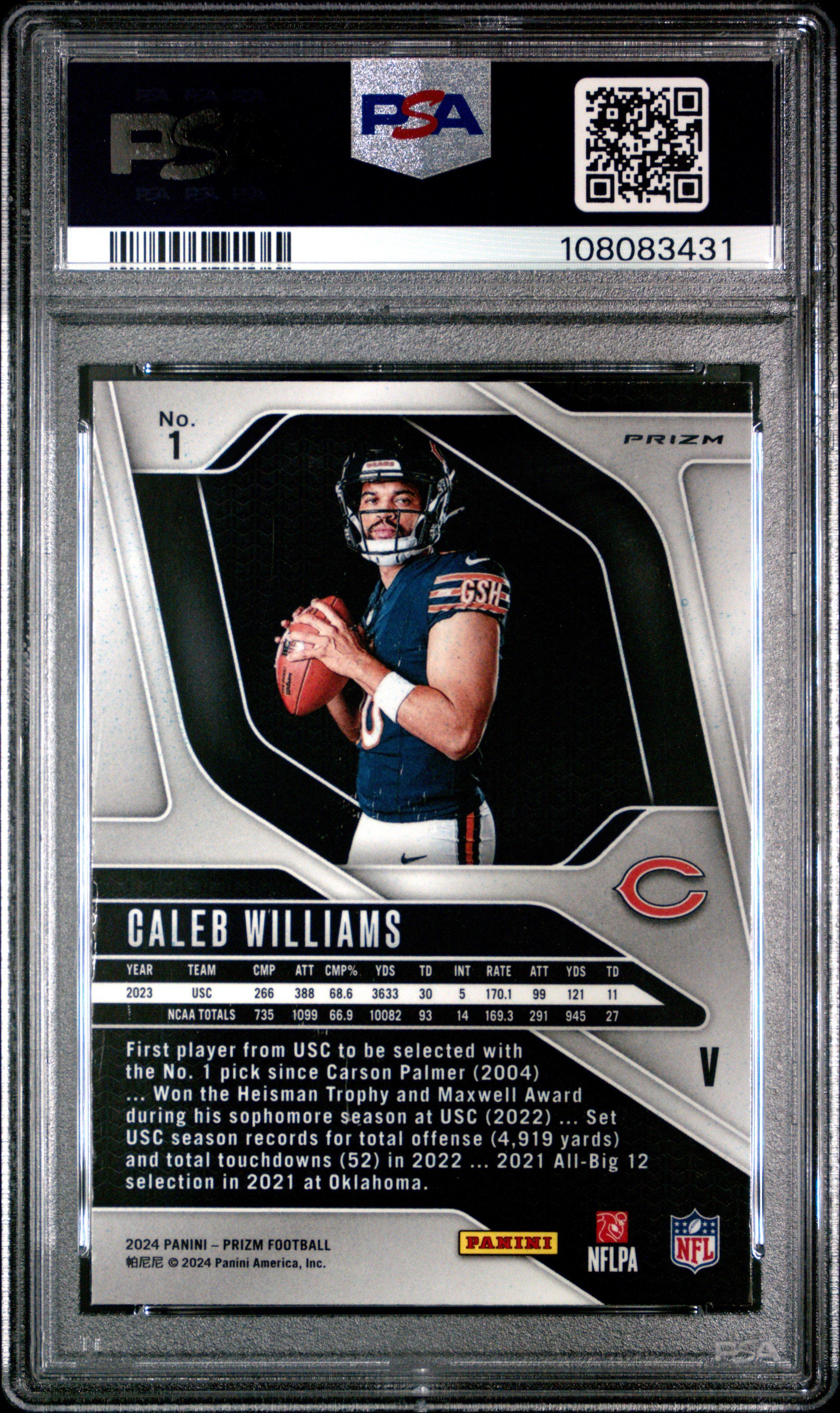 2024 Panini Prizm Rookie Variation 1 Caleb Williams PSA