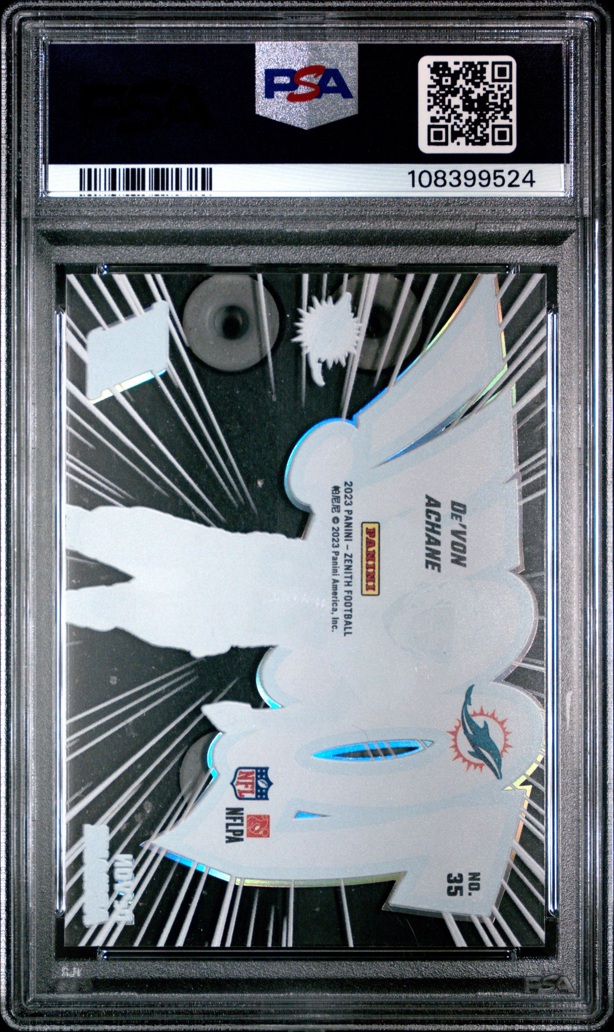 2023 Panini Zenith Zoom! 35 De'von Achane PSA 10
