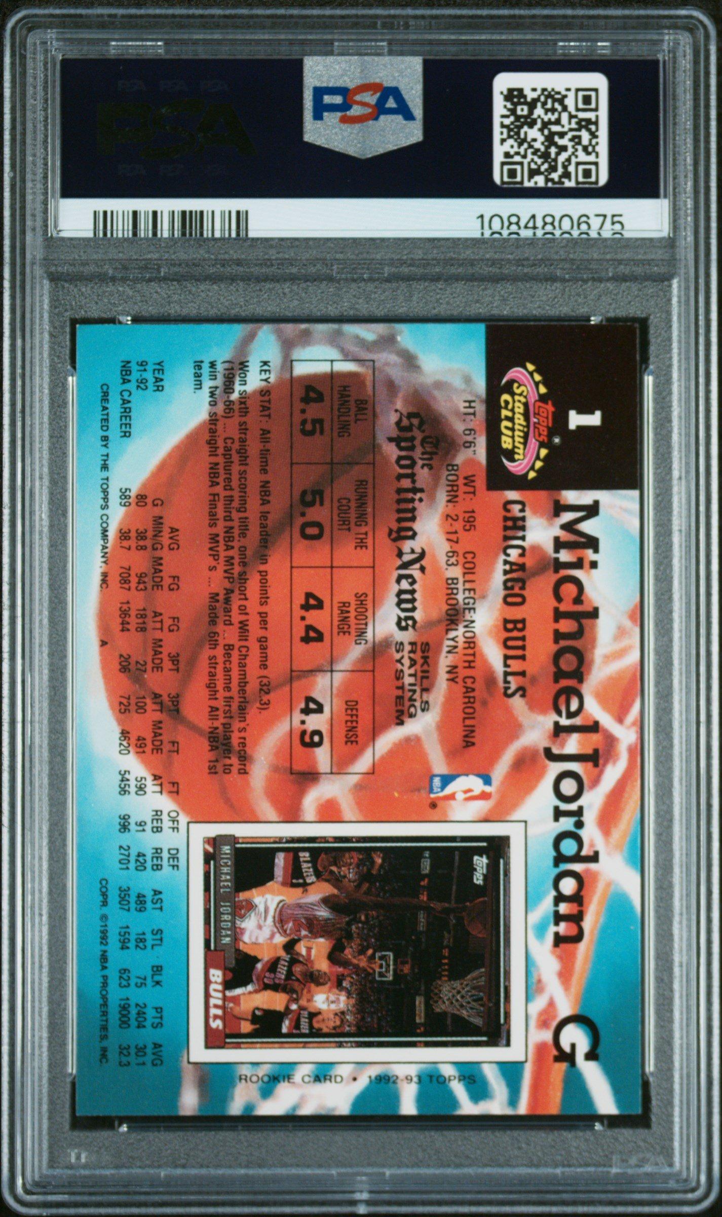 Stadium Club Michael Jordan PSA