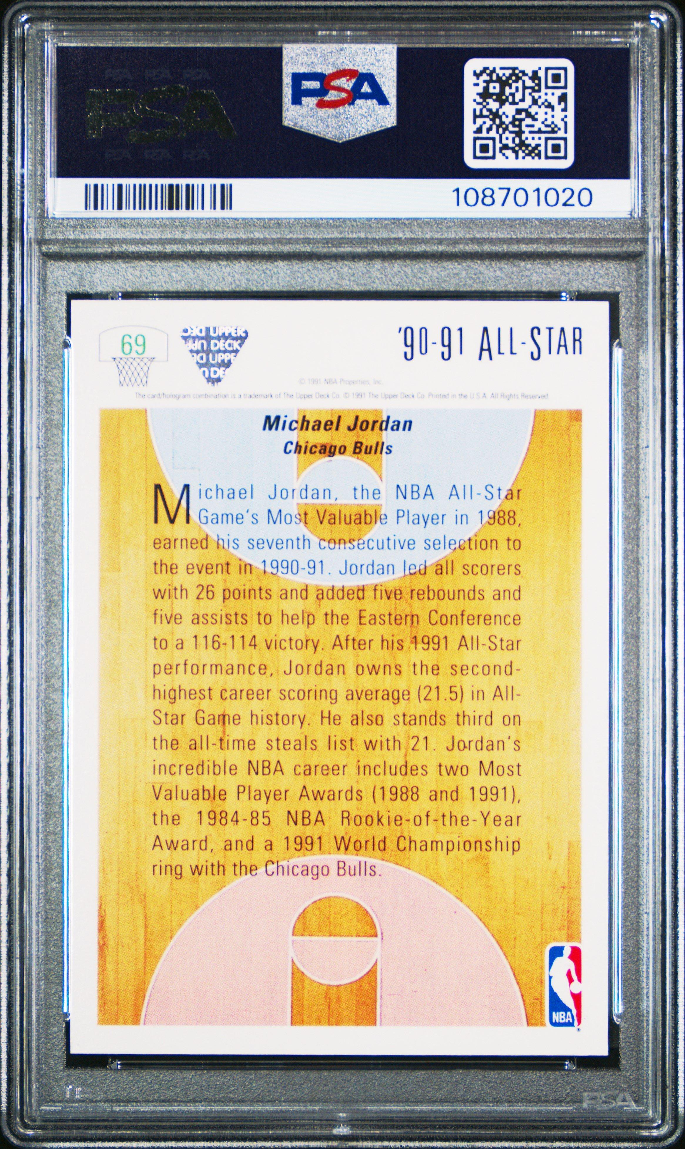 1991 Upper Deck 69 Michael Jordan PSA