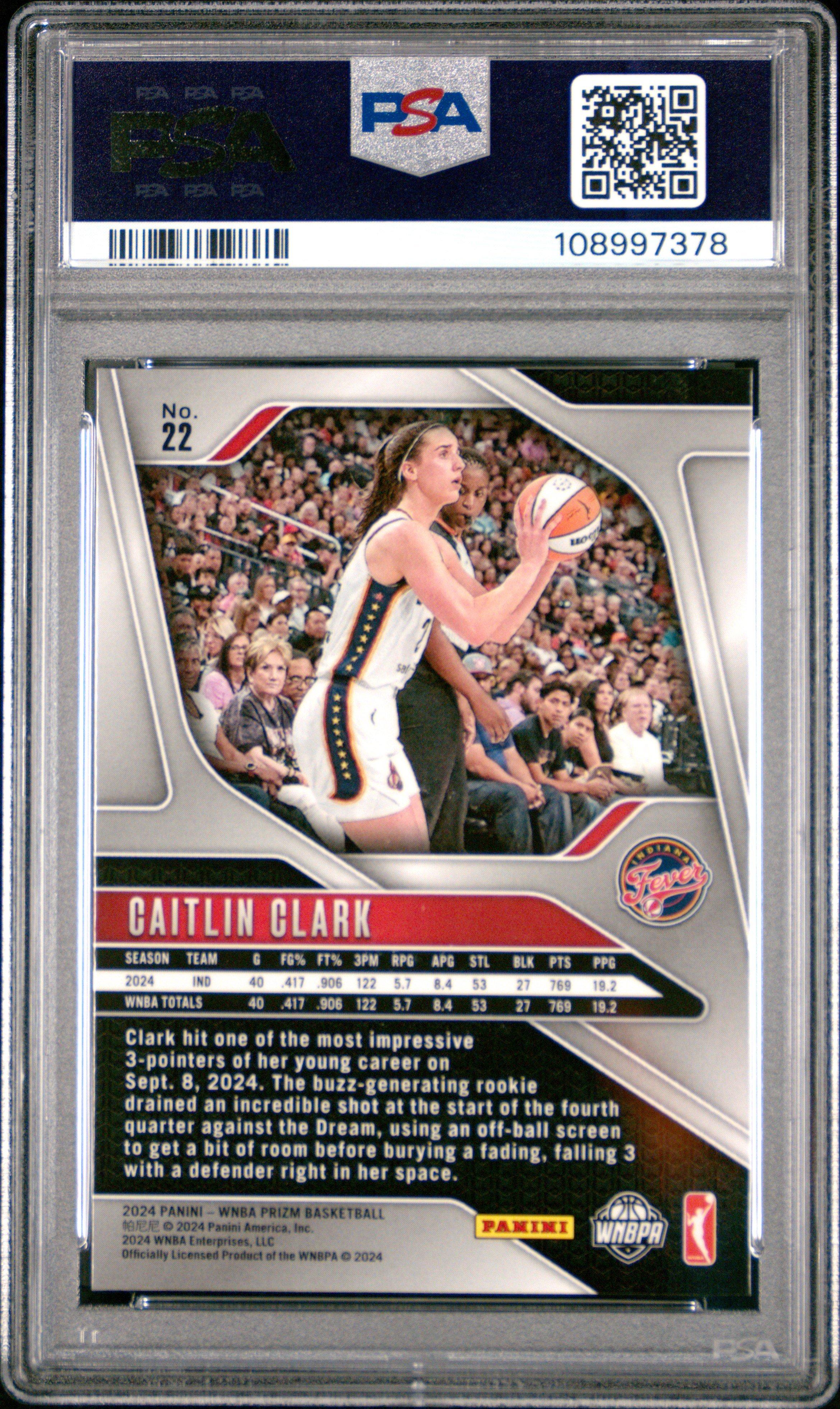 2024 Panini Prizm Wnba Caitlin Clark PSA