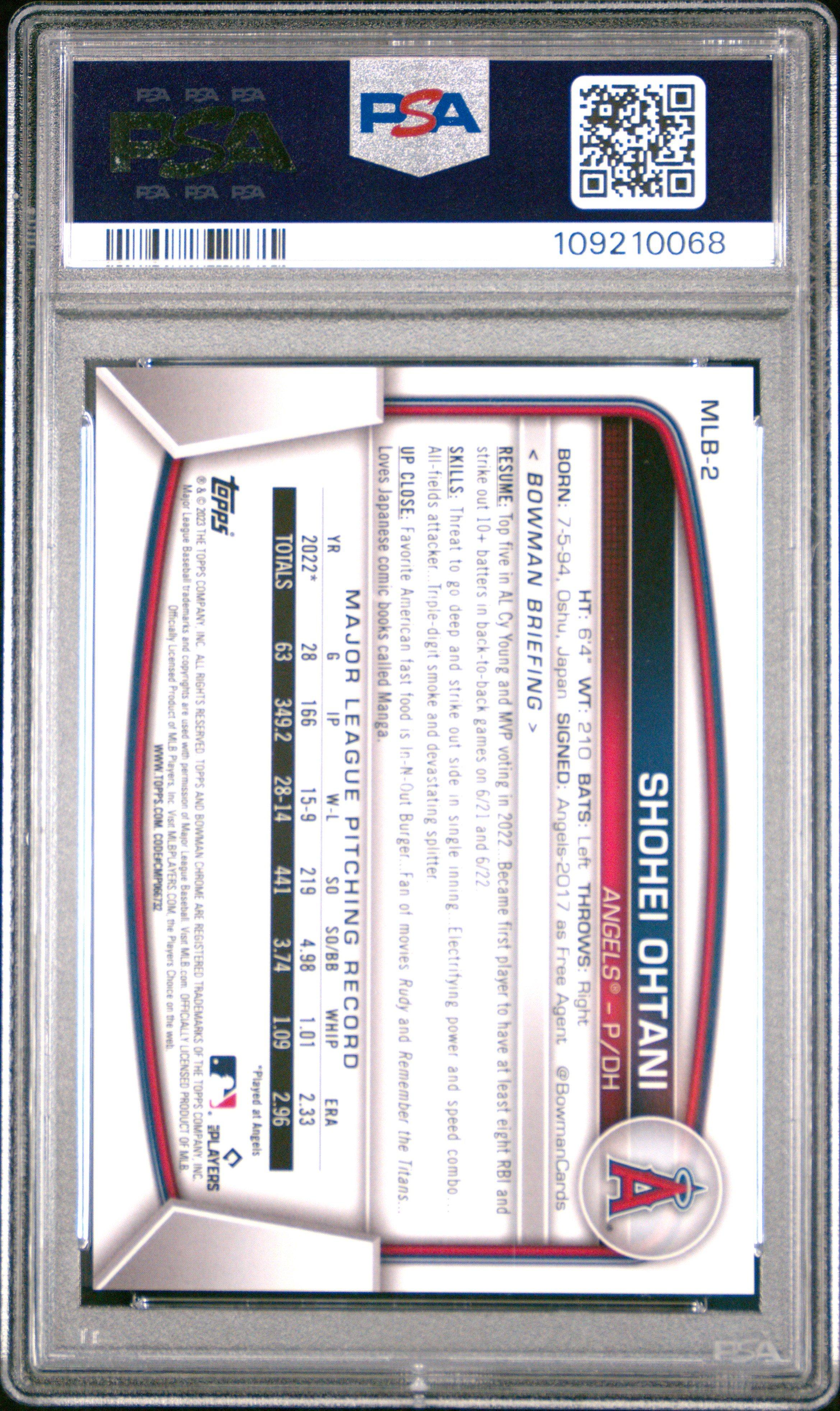 2023 Bowman Chrome National 2 Shohei Ohtani Sparkle Refractor PSA 9