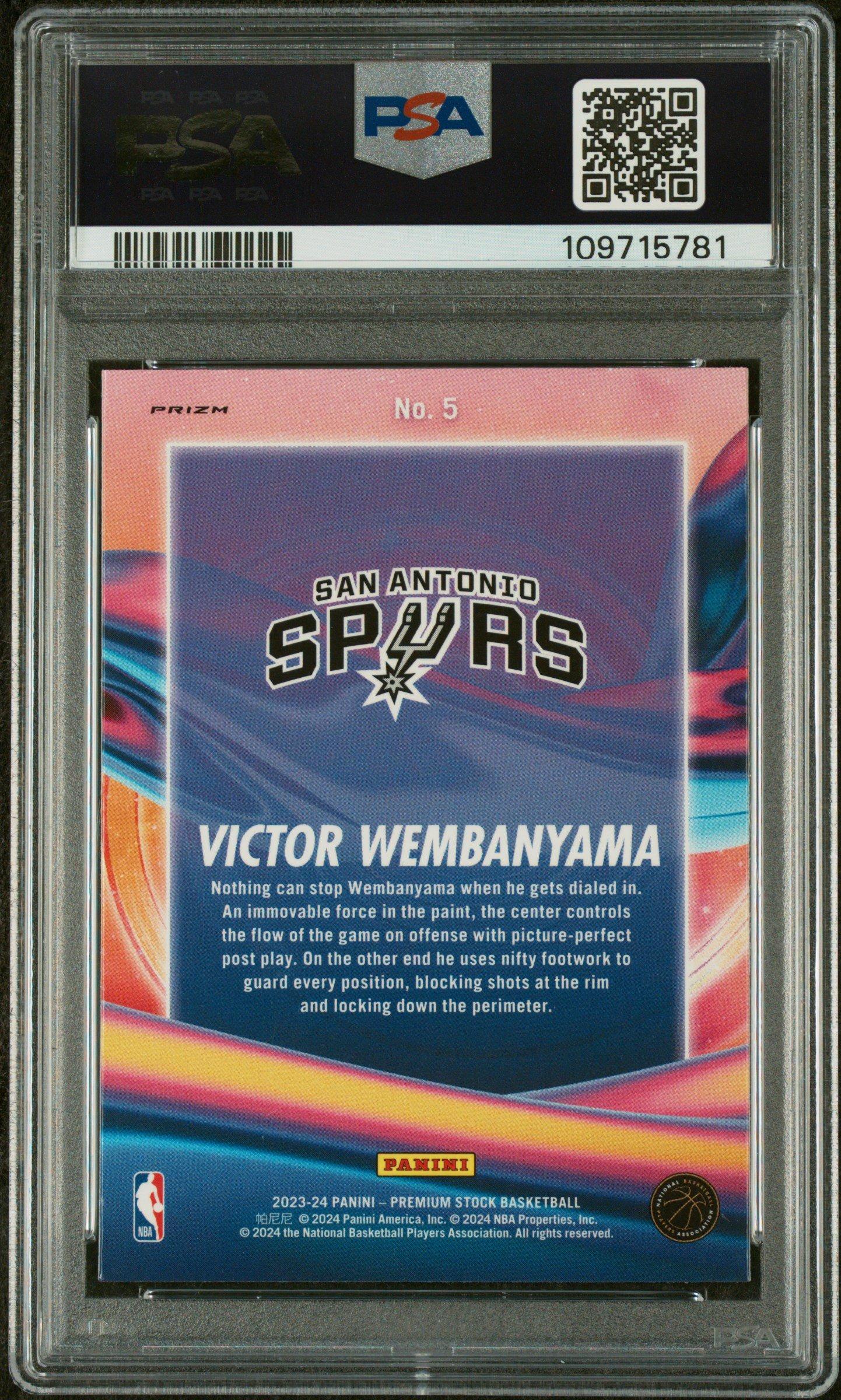 2023 Panini Hoops Premium Stock Anti Gravity 5 Victor Wembanyama