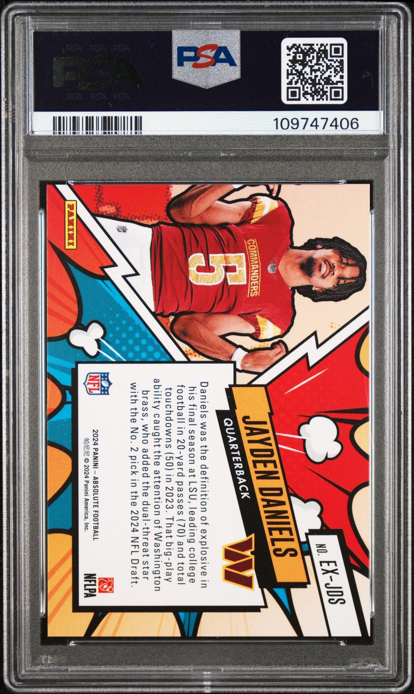 2024 Panini Absolute Explosive Exjds Jayden Daniels PSA 9