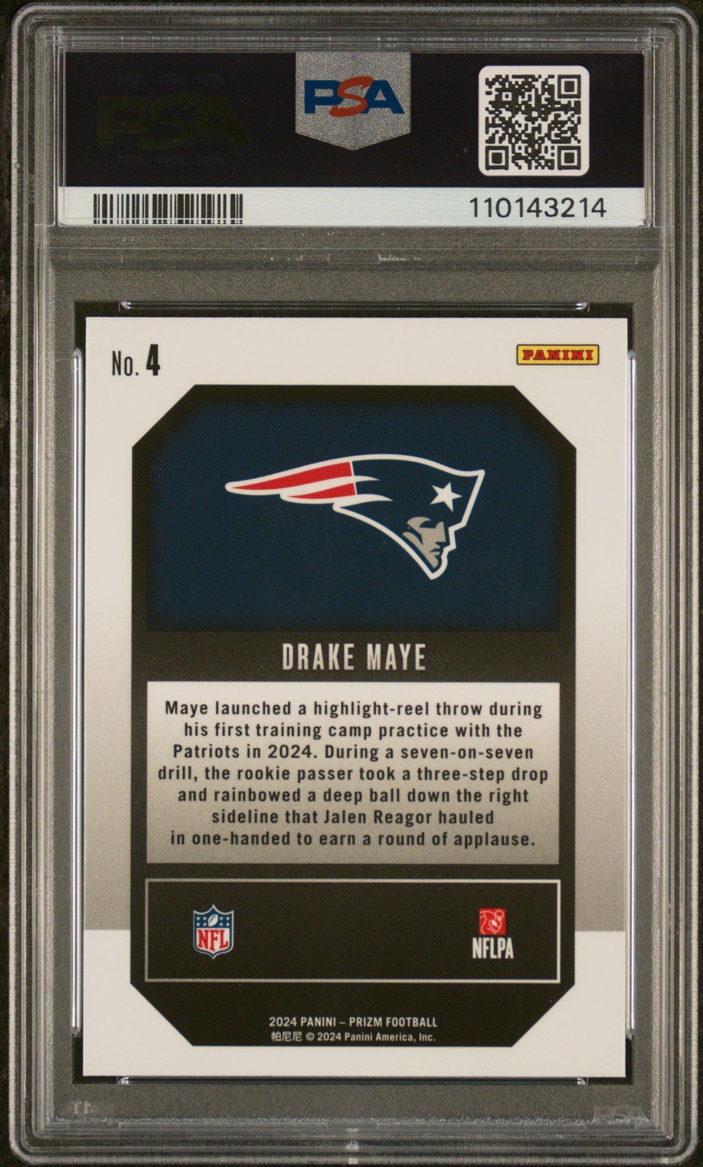 2024 Panini Prizm Emergent 4 Drake Maye PSA 10