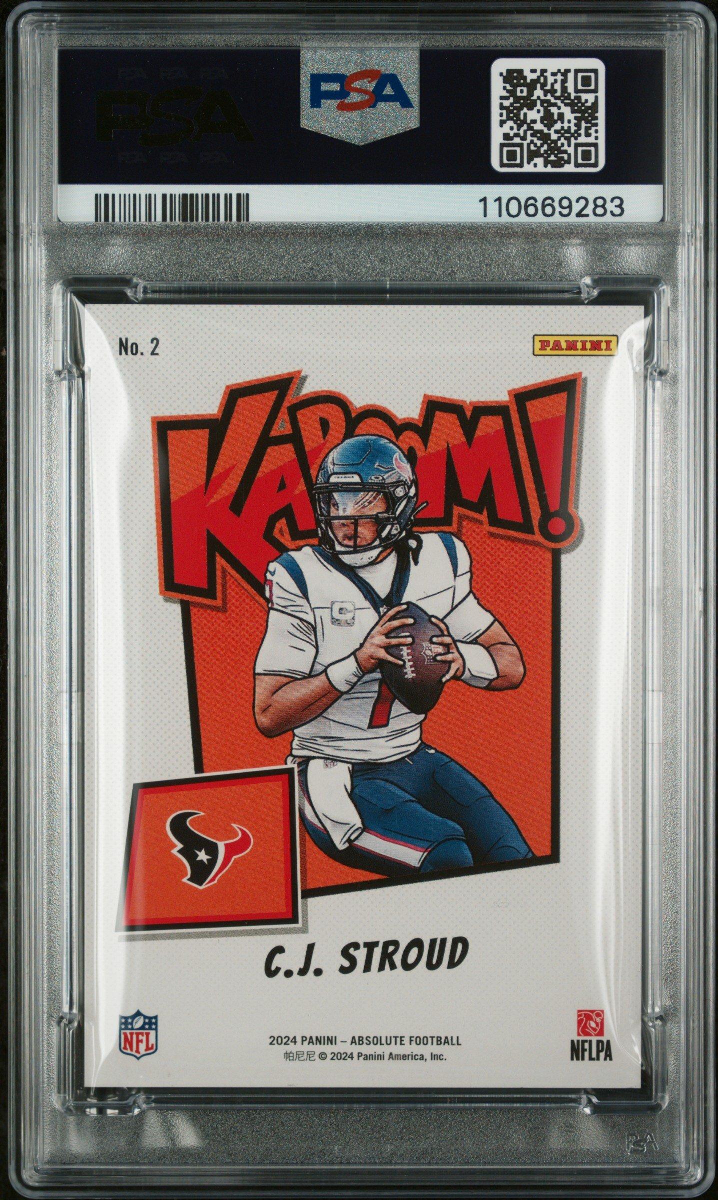2024 Panini Absolute Kaboom! Horizontal 2 Cj Stroud PSA 9