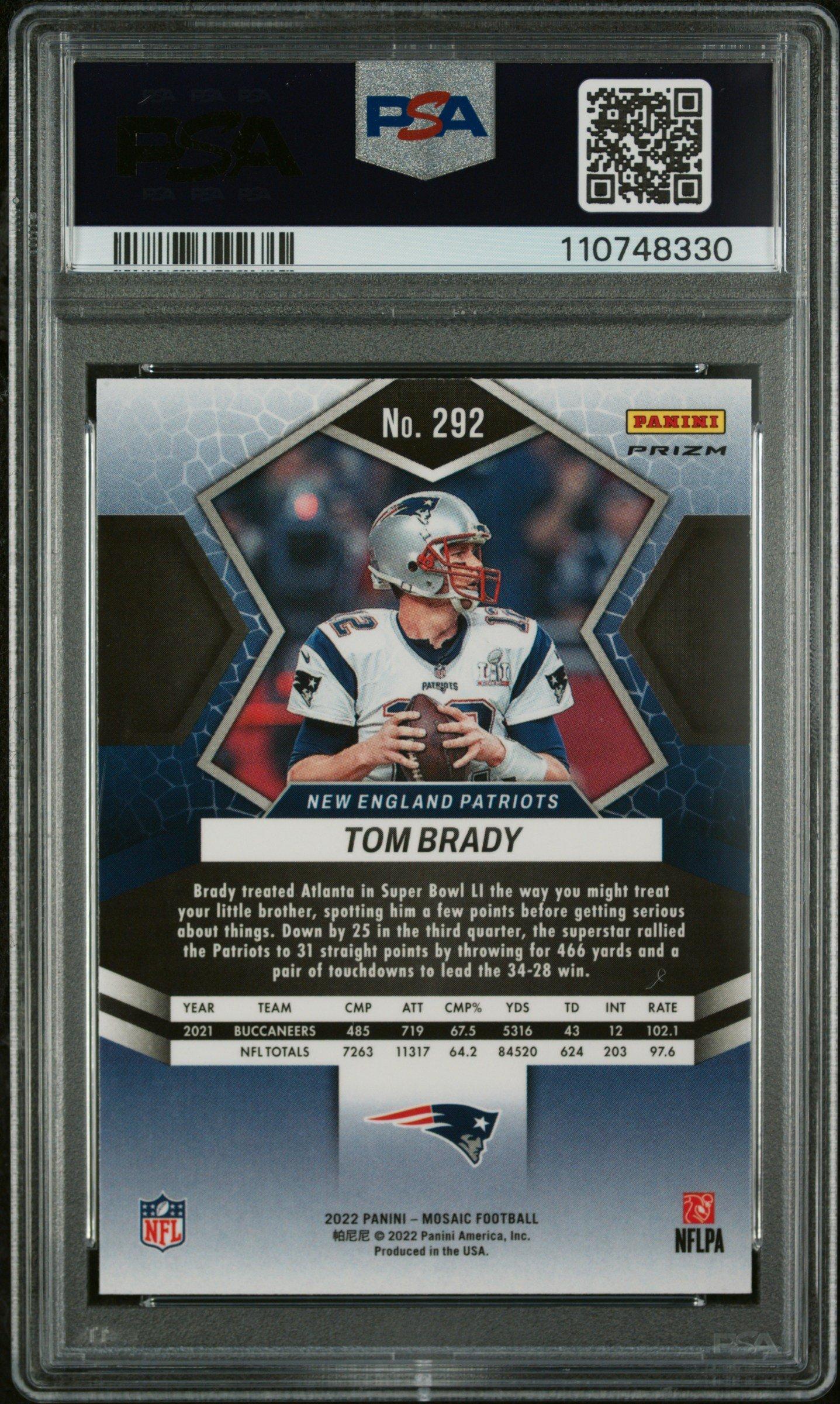 Panini Mosaic Tom Brady Green Mosaic PSA 10