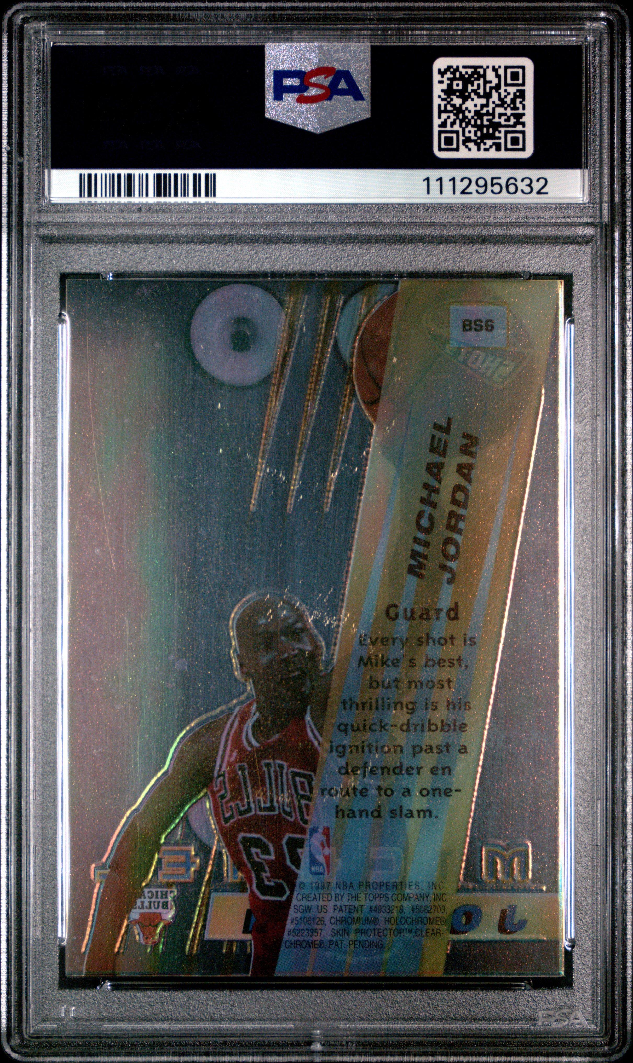 1996 Bowman's Best Best Shots Bs6 Michael Jordan Refractor PSA 9