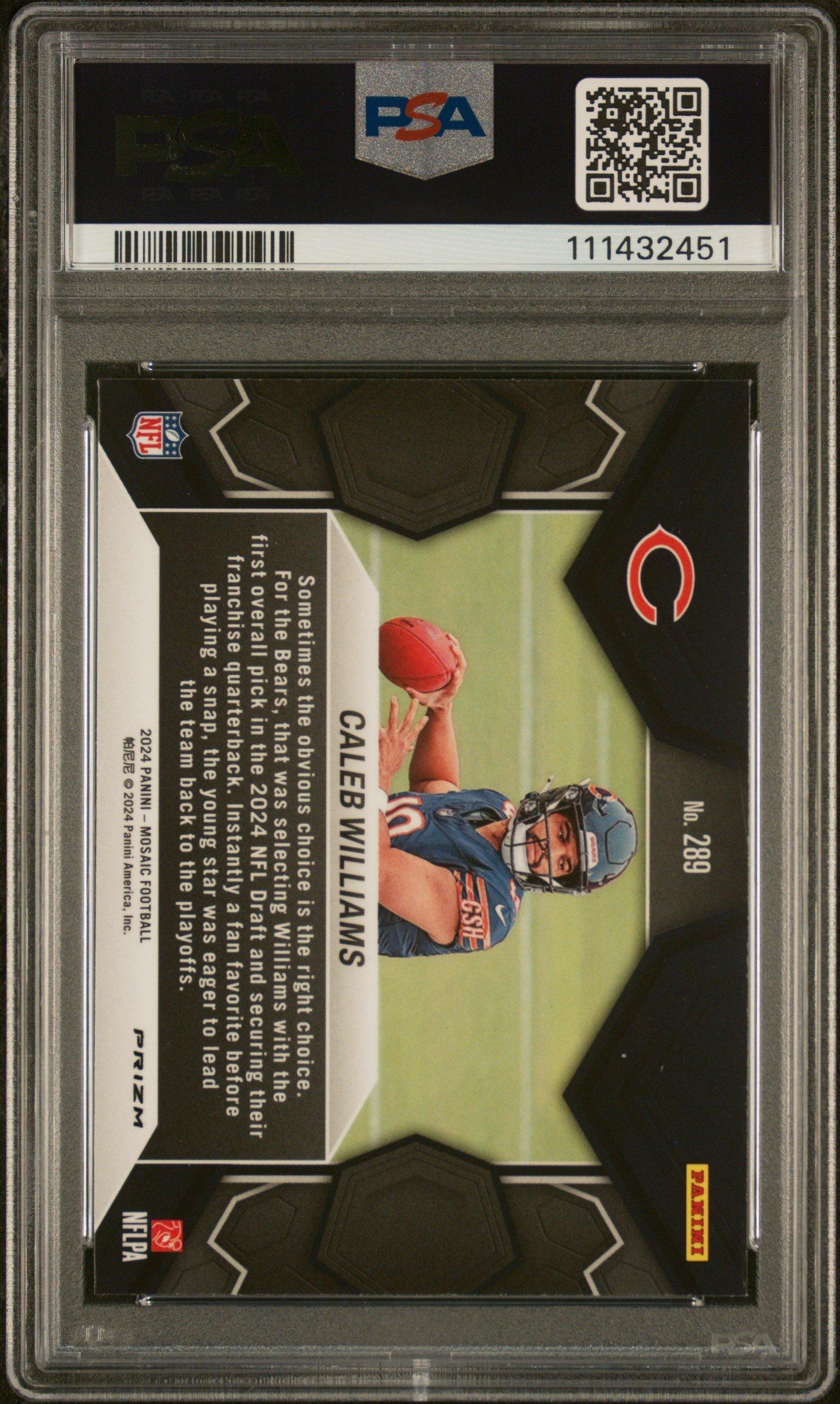 2024 Panini Mosaic 289 Caleb Williams Silver PSA 10