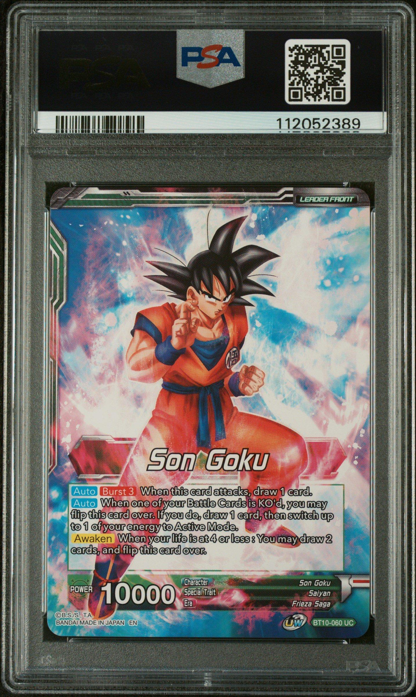 2022 Dragon Ball Super Card Game Theme Selection History Of Son Goku Bt10-060 Son Goku\ferocious Strike Ss Son Goku PSA 10