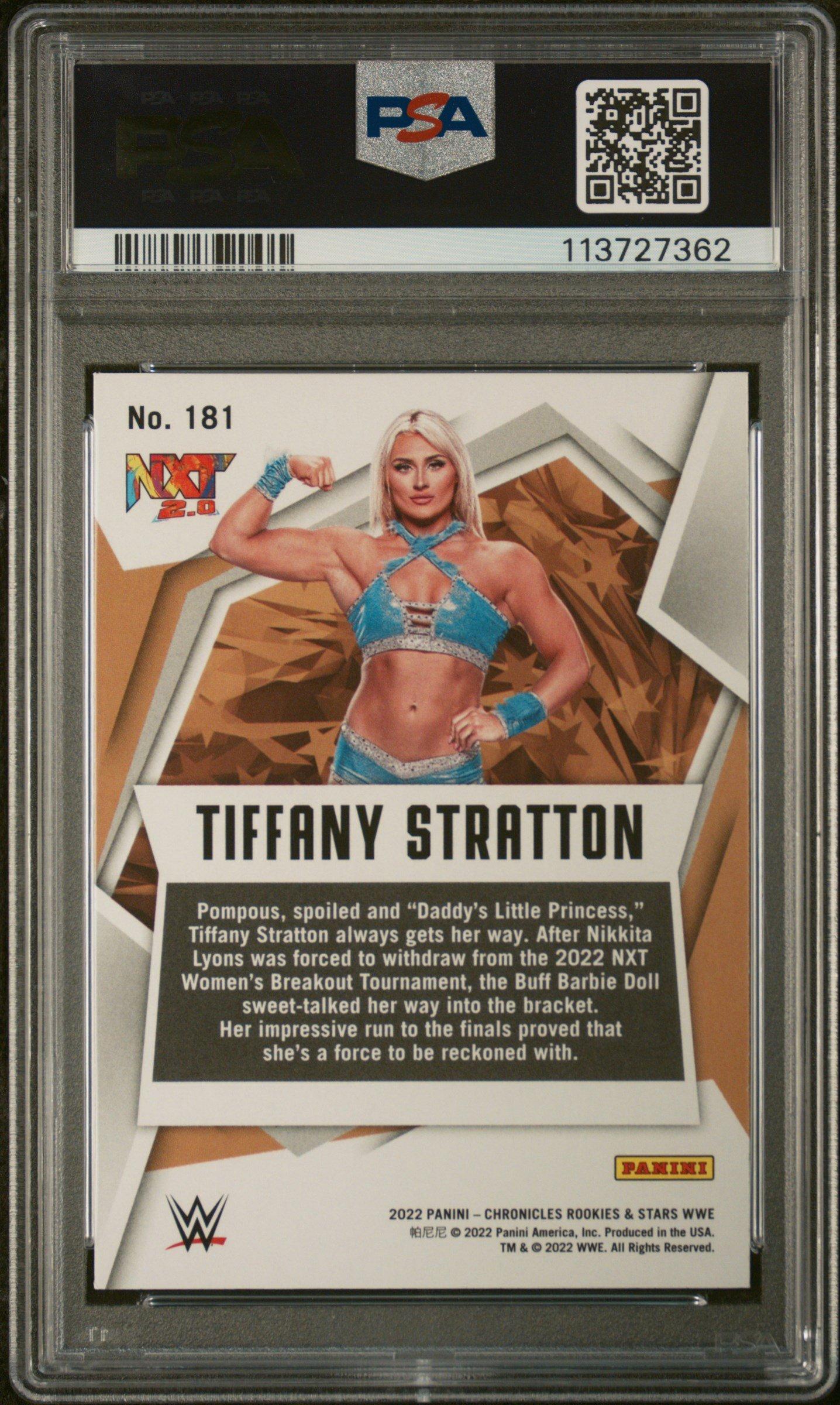 2022 Panini Chronicles Wwe 181 Tiffany Stratton PSA 9