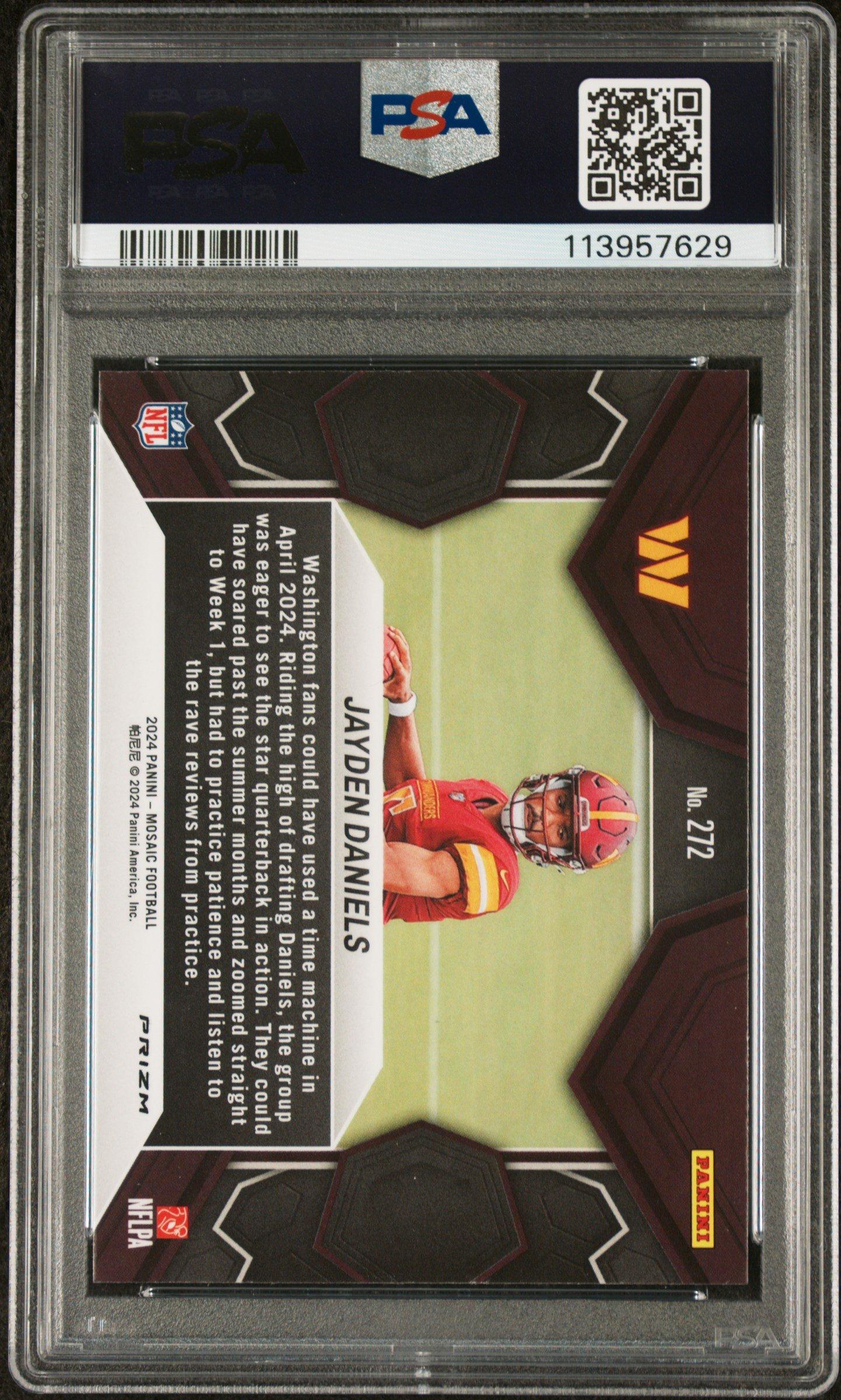 2024 Panini Mosaic 272 Jayden Daniels Genesis PSA 10