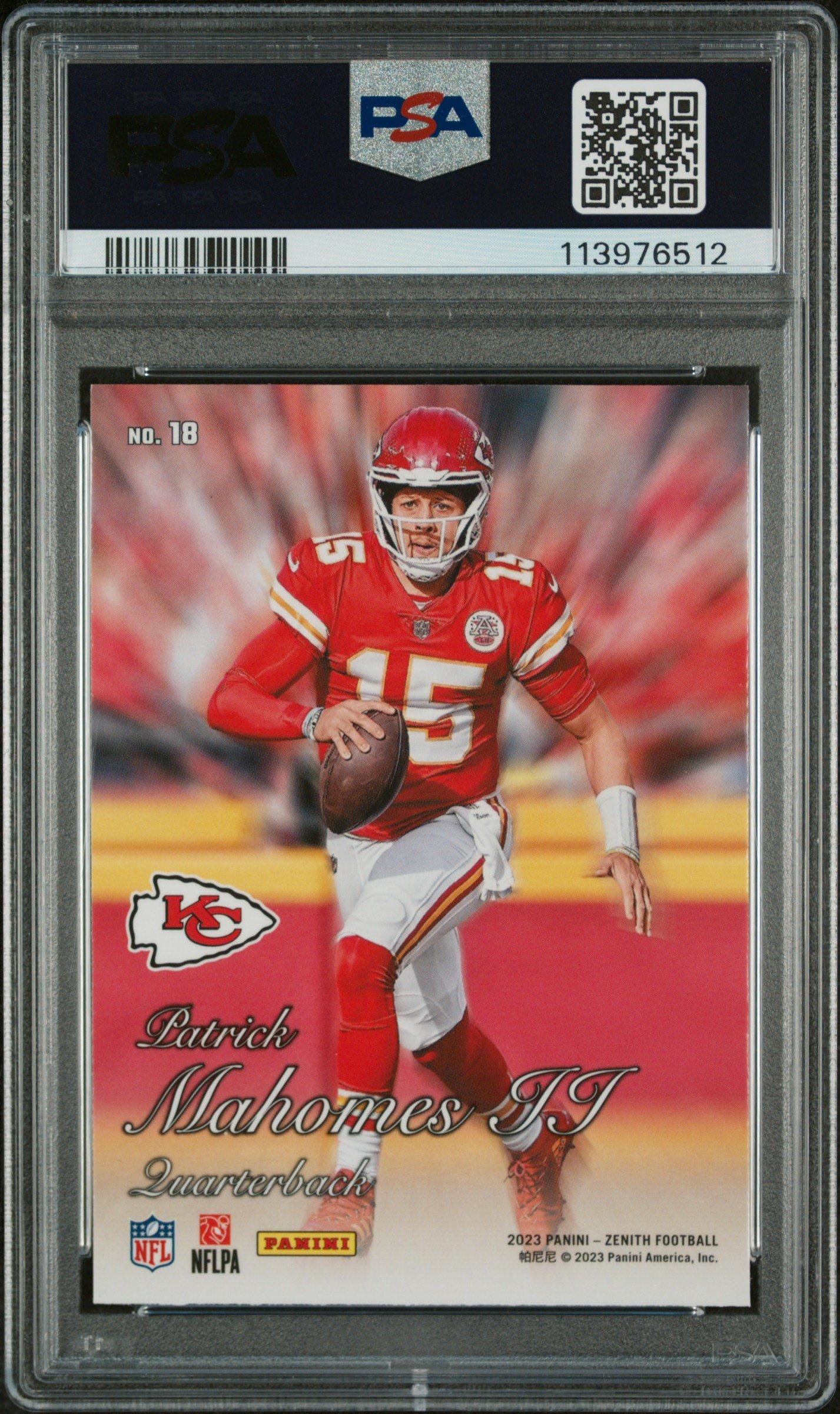 2023 Panini Zenith 1994 Pacific 18 Patrick Mahomes Ii Red PSA 10