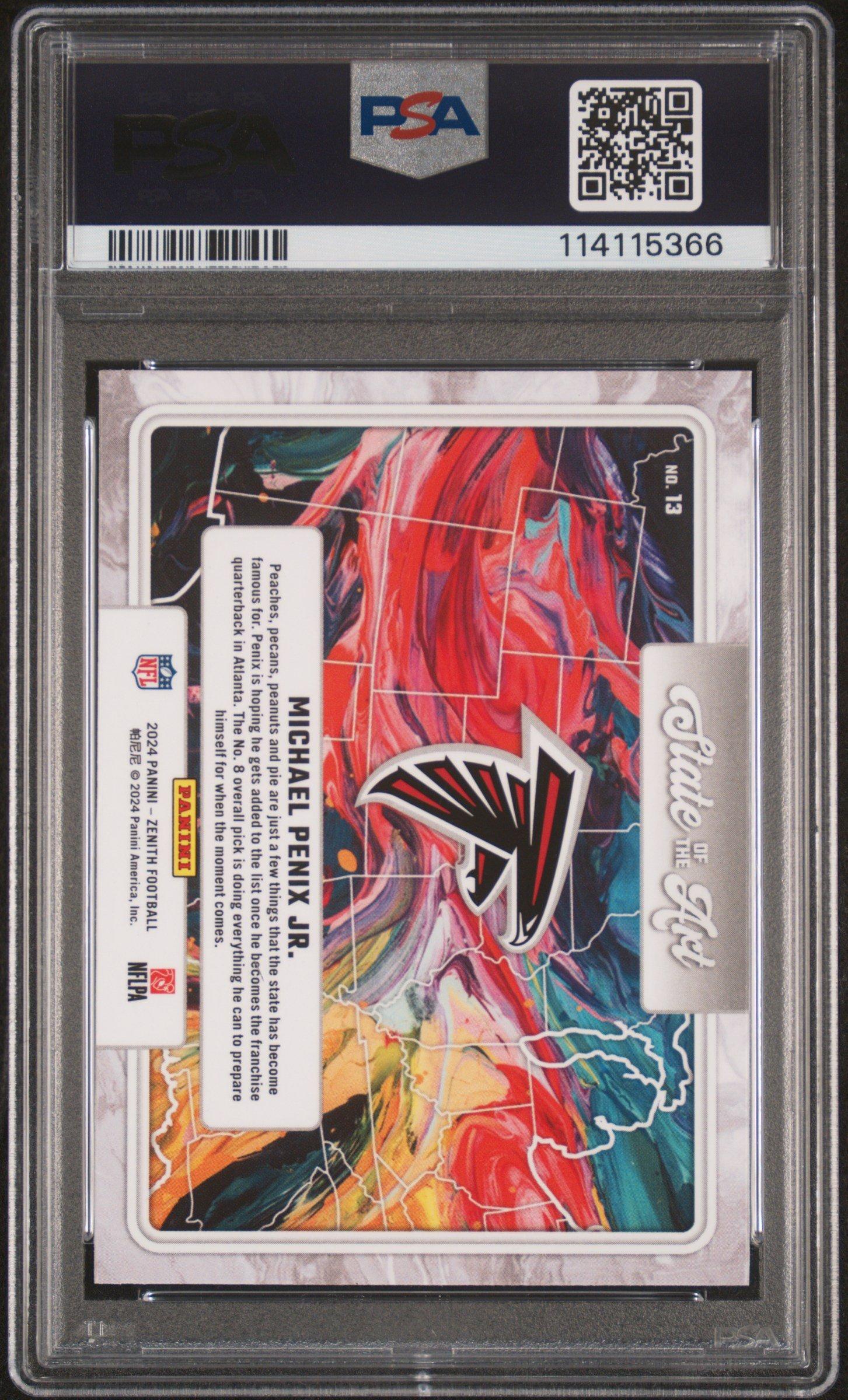 2024 Panini Zenith State Of The Art 13 Michael Penix Jr. PSA 10