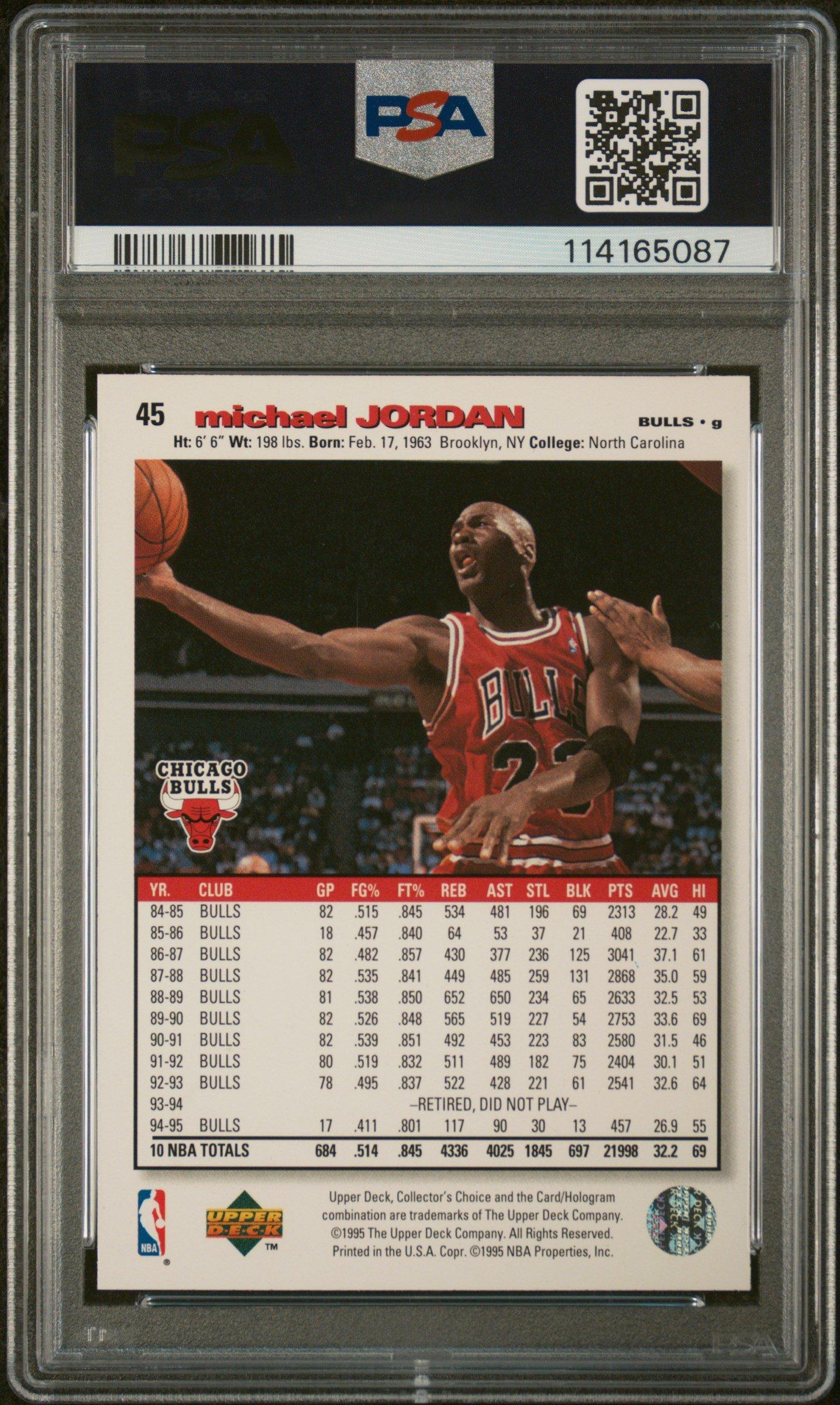 1995 Collector's Choice Michael Jordan Player's Club PSA 10