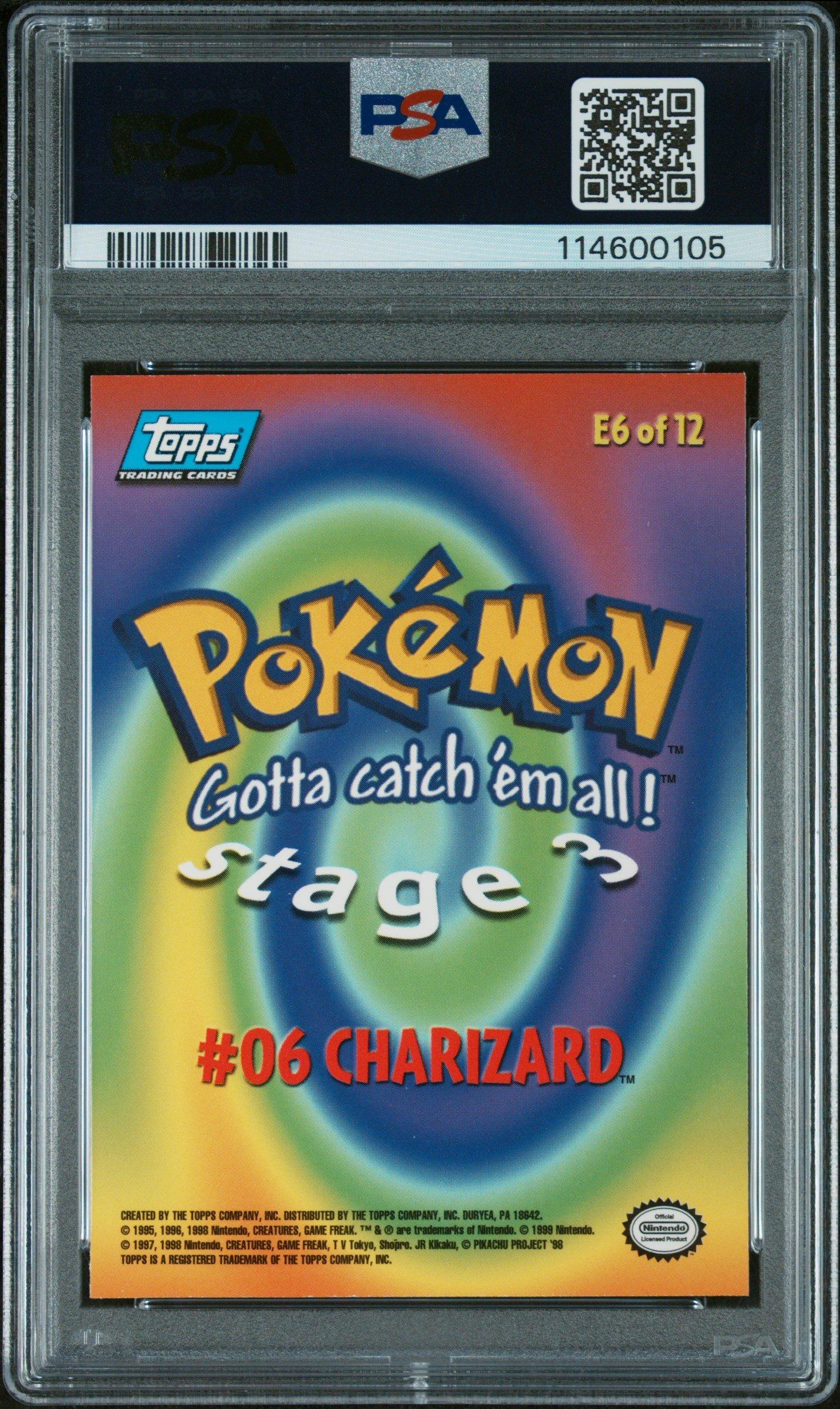 1999 Topps Pokemon The Movie Edt E6 Charizard #6 PSA